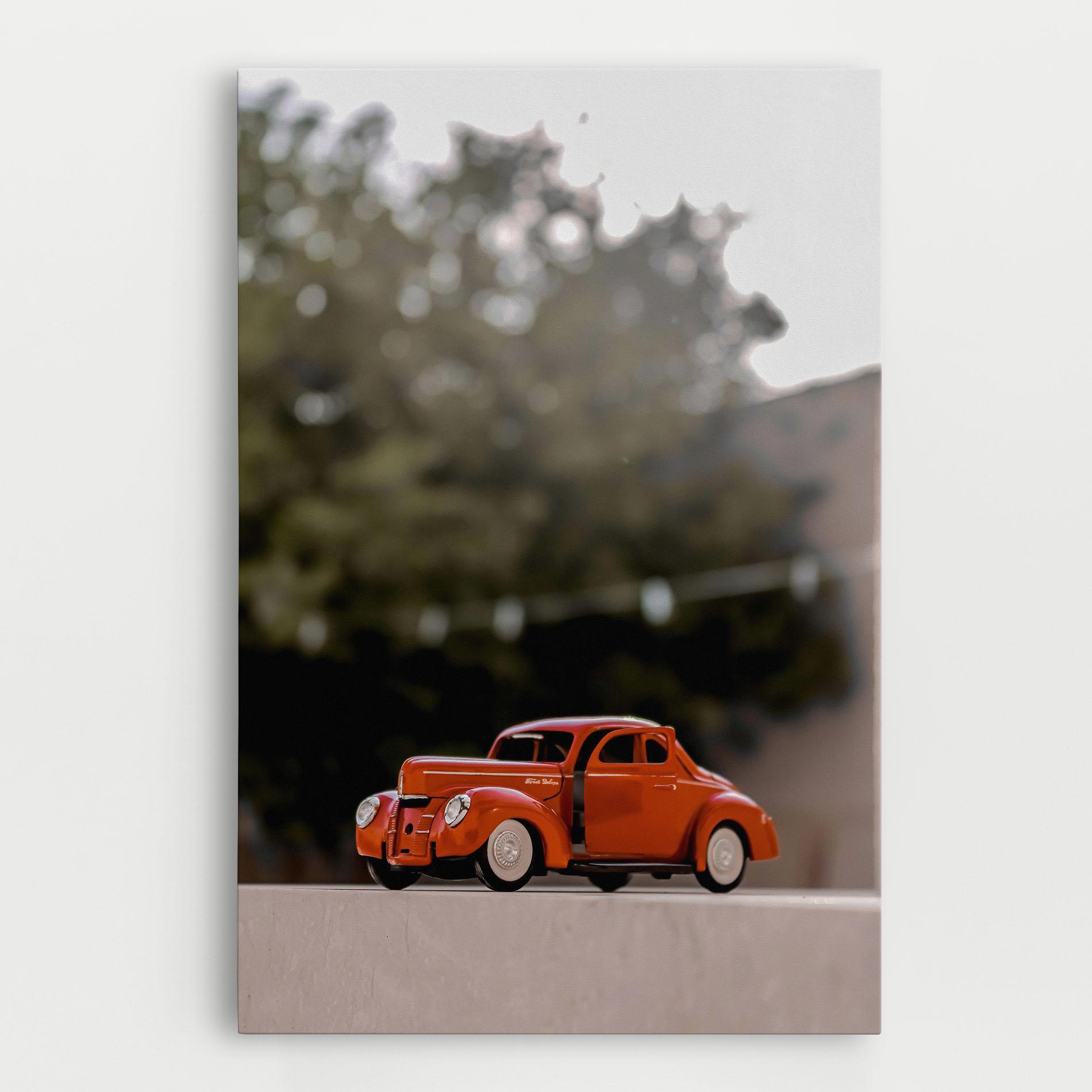 Vászonkép Orange Toy Car mockup 0