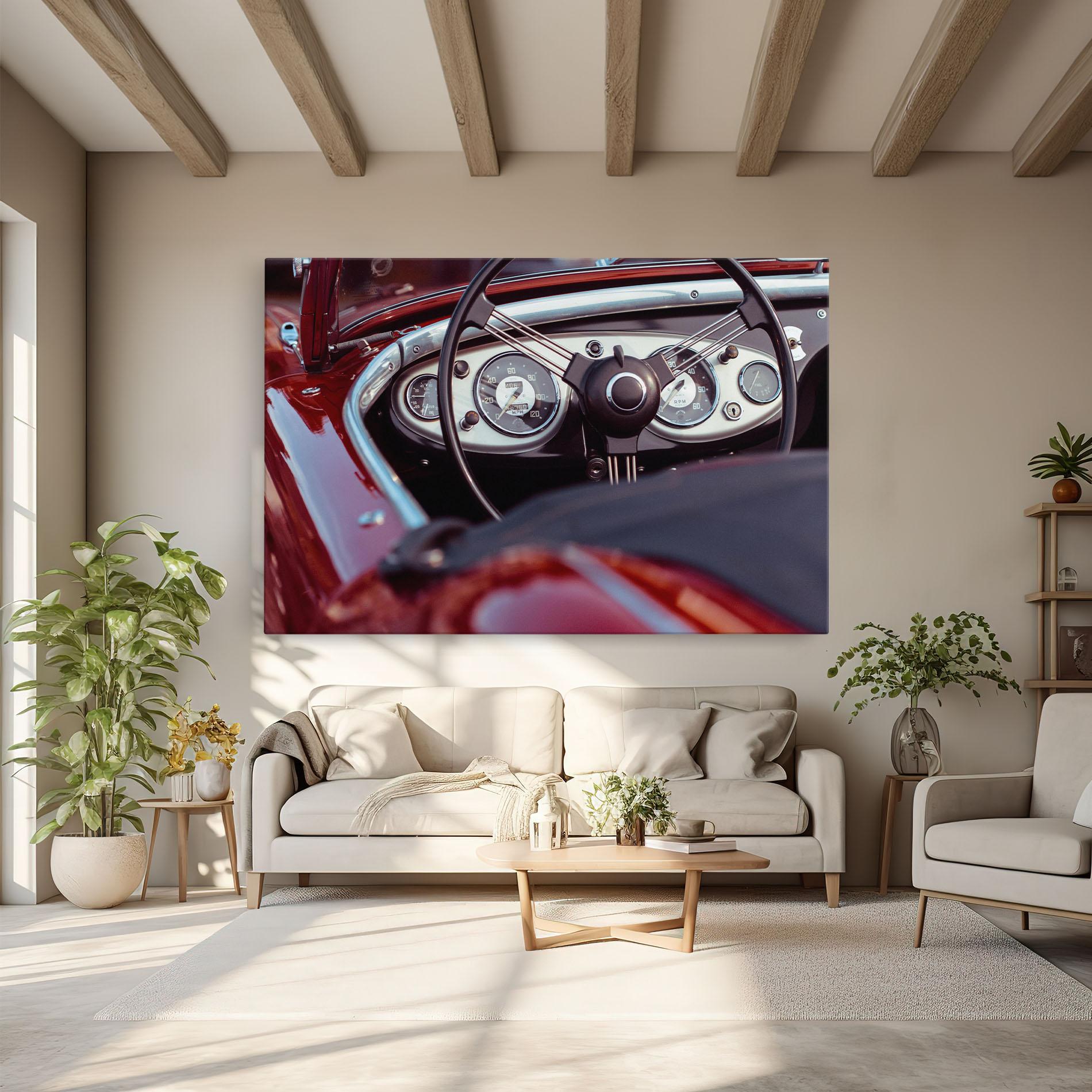 Vászonkép Classic Red Car mockup 6