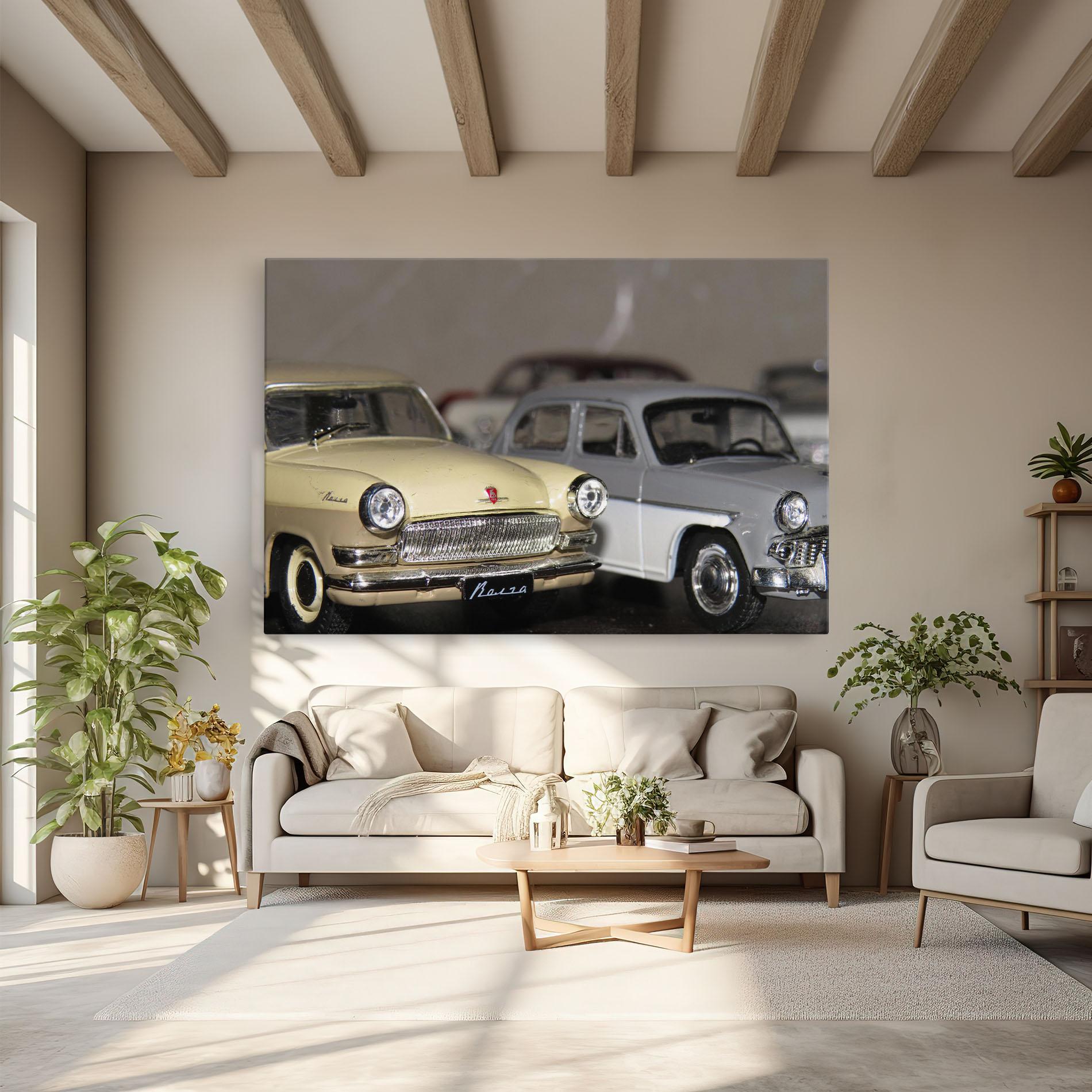 Vászonkép Cream Grey Car mockup 6