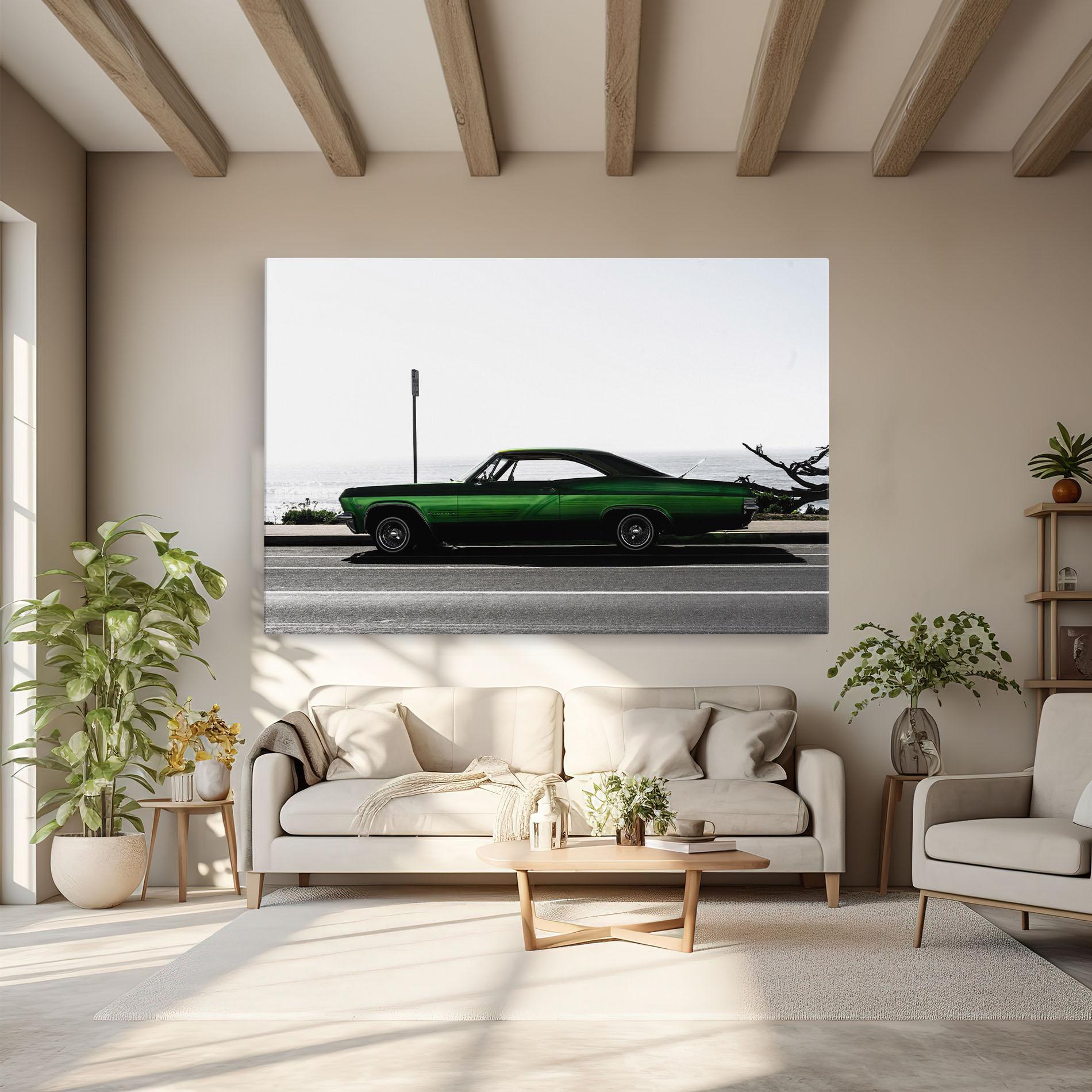 Vászonkép Nice Green Car mockup 6