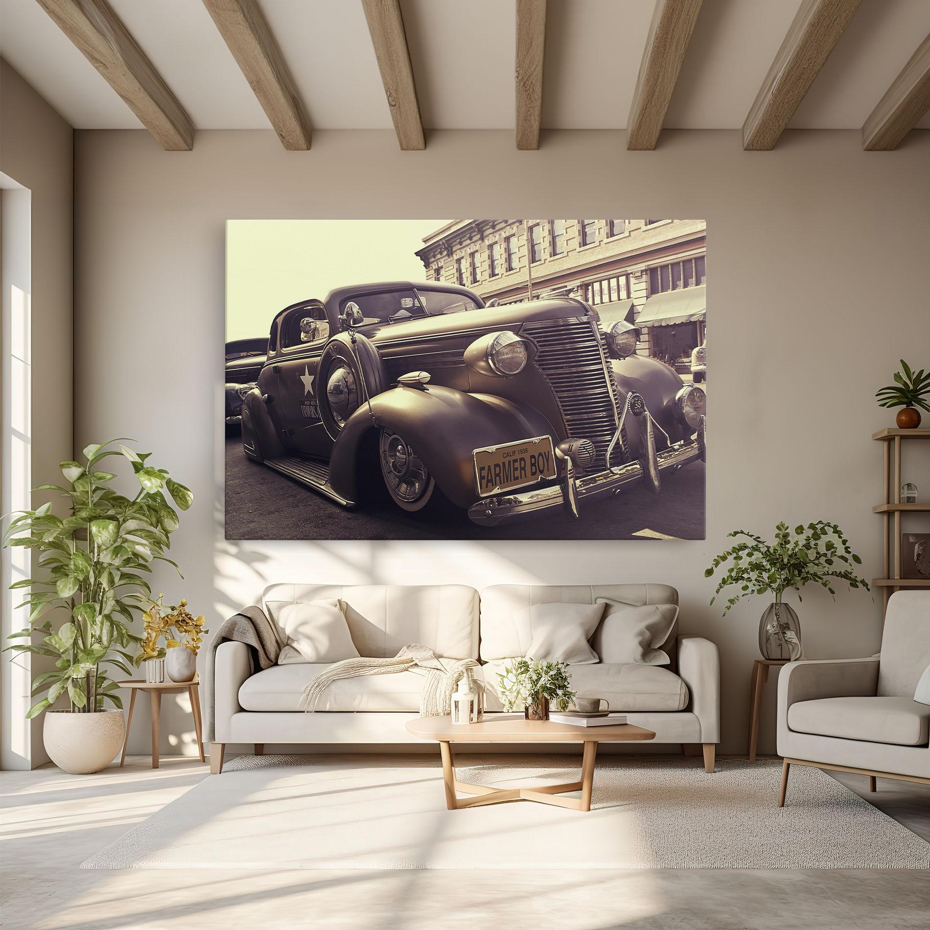Vászonkép Old Classic Car mockup 6