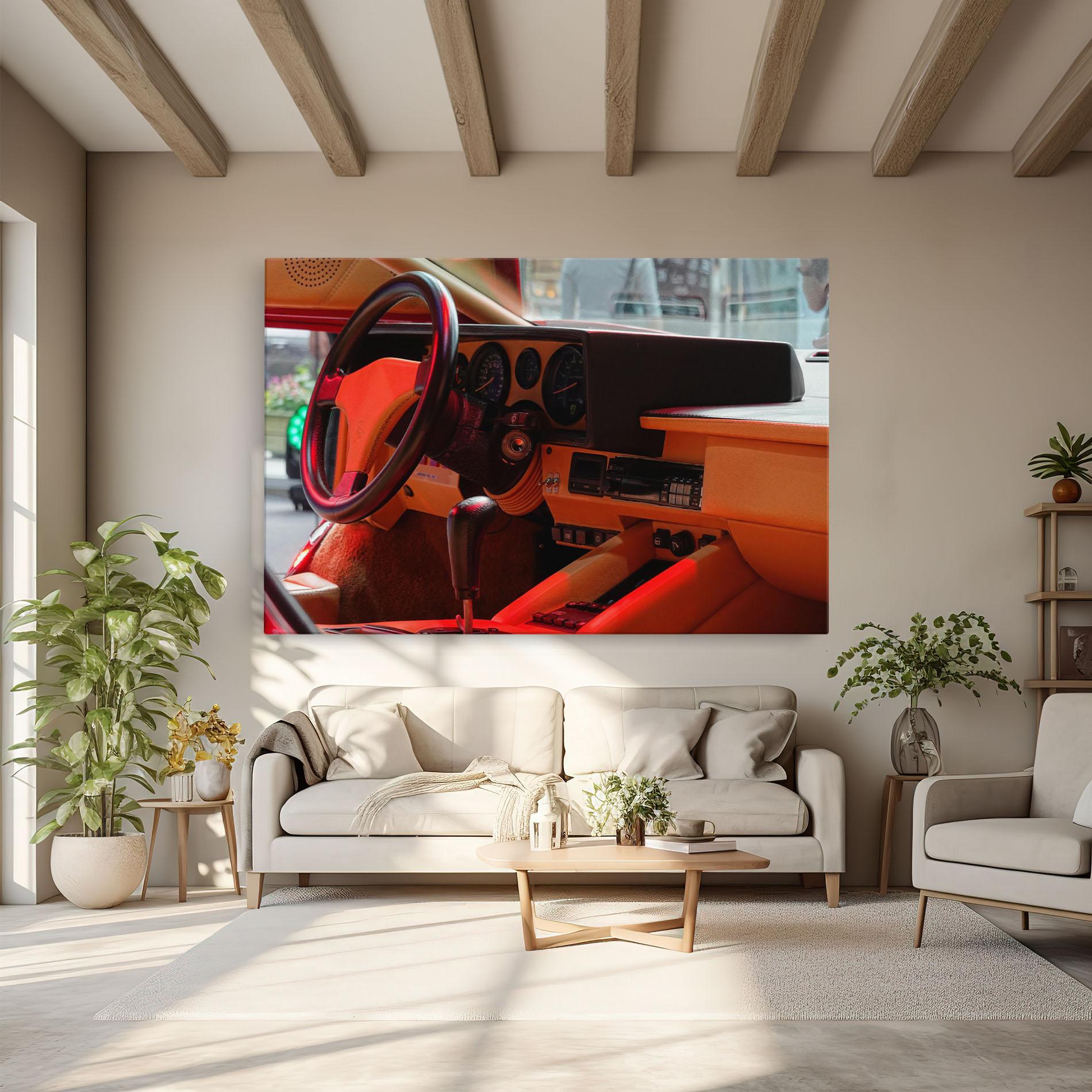 Vászonkép Orange Black Car mockup 6