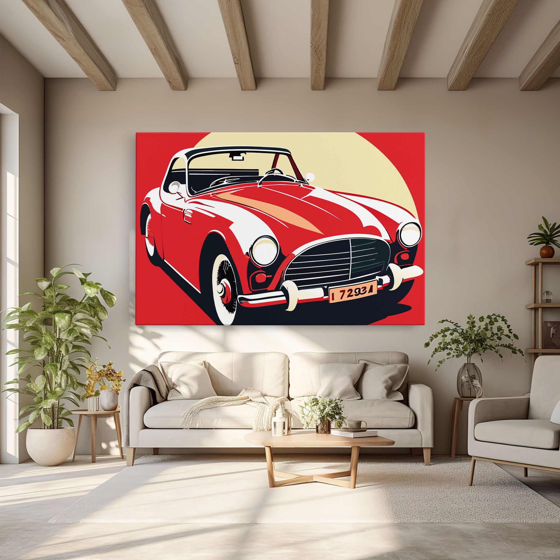 Red Vintage Car mockup 6