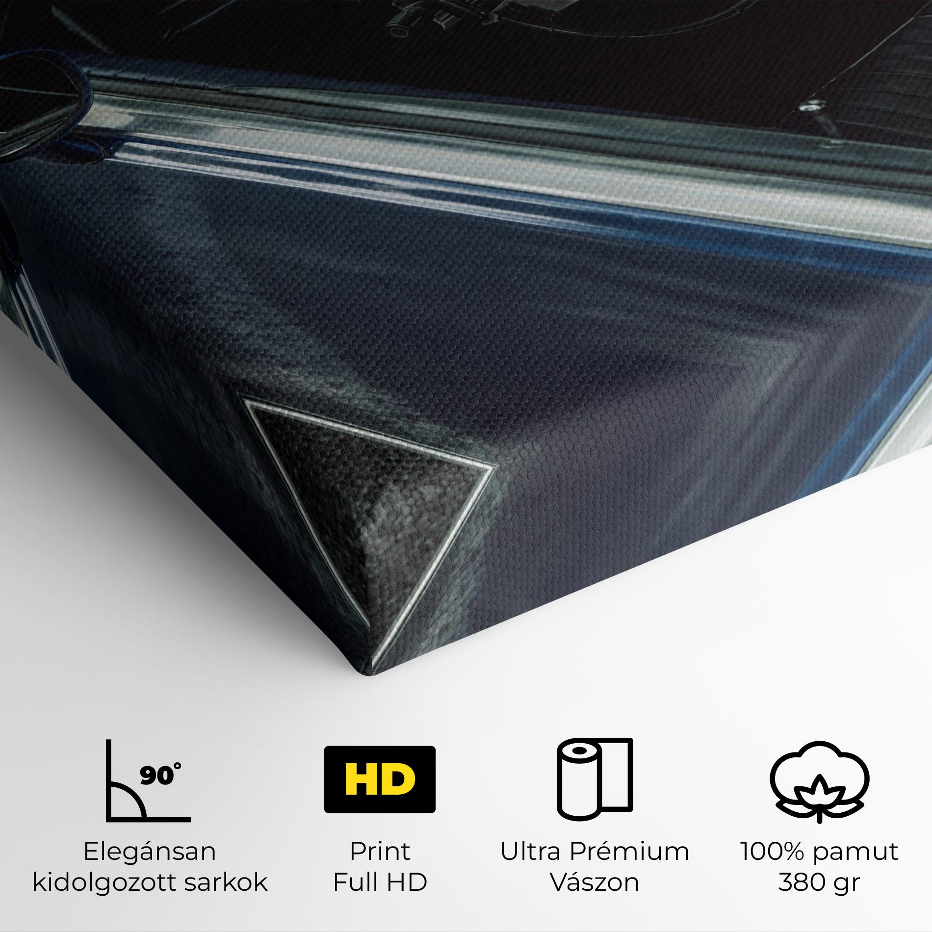 Vászonkép Old Blue Car mockup 4