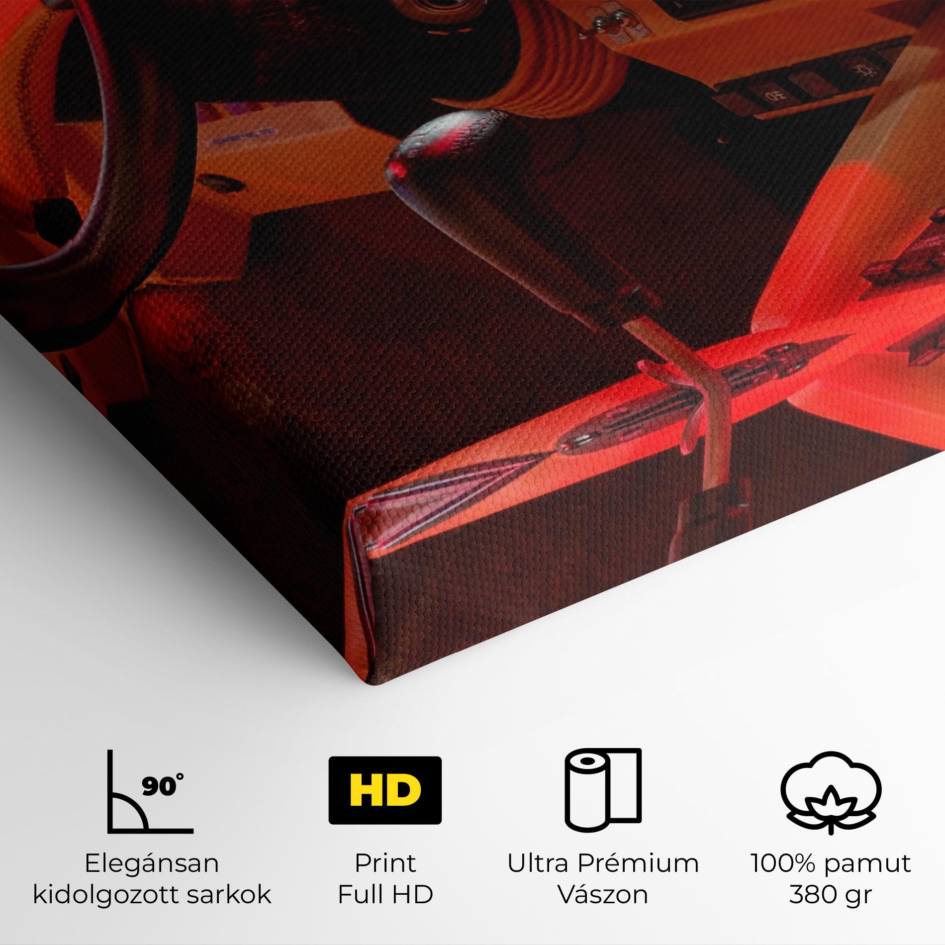 Vászonkép Orange Black Car mockup 4