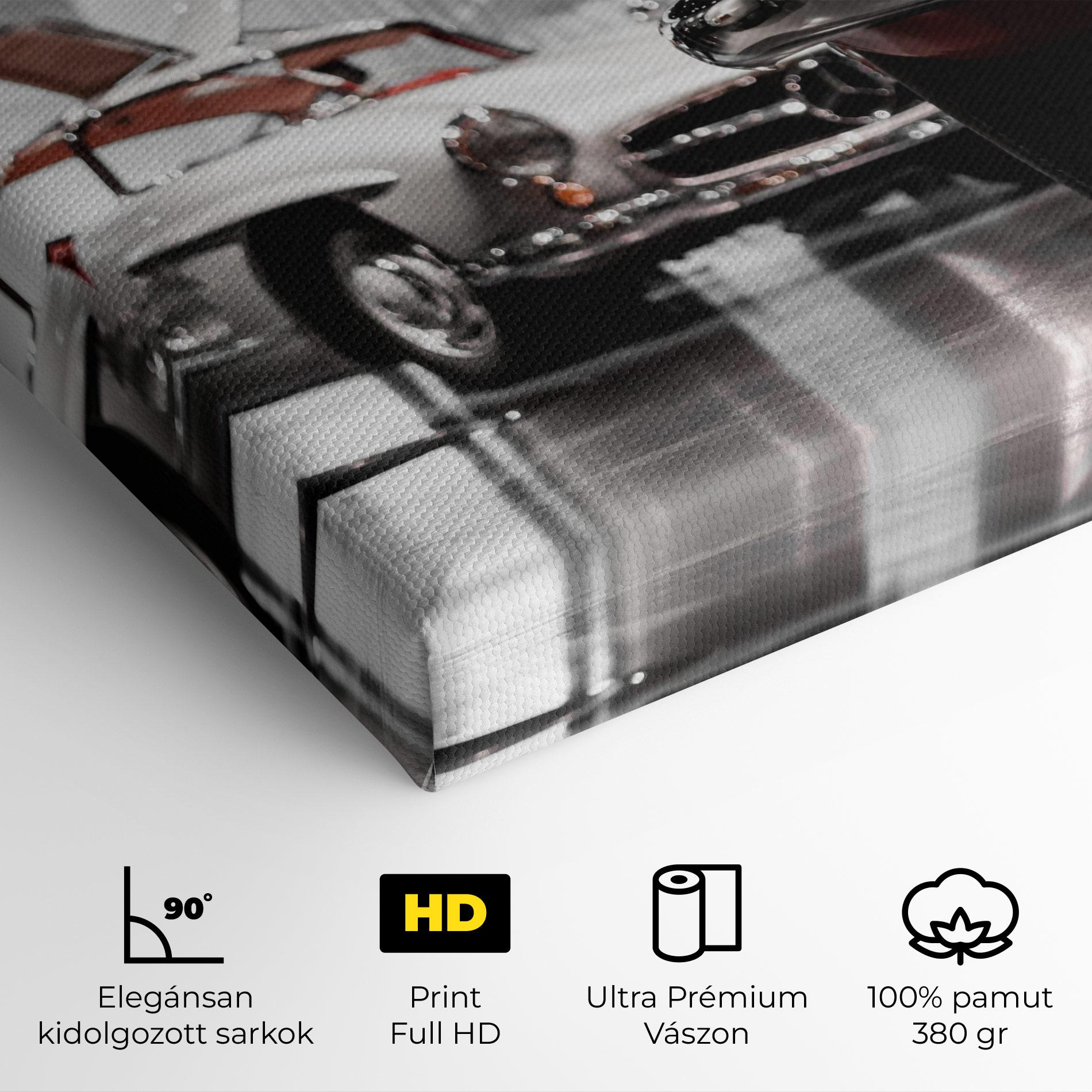 Vászonkép Vintage Red White mockup 4