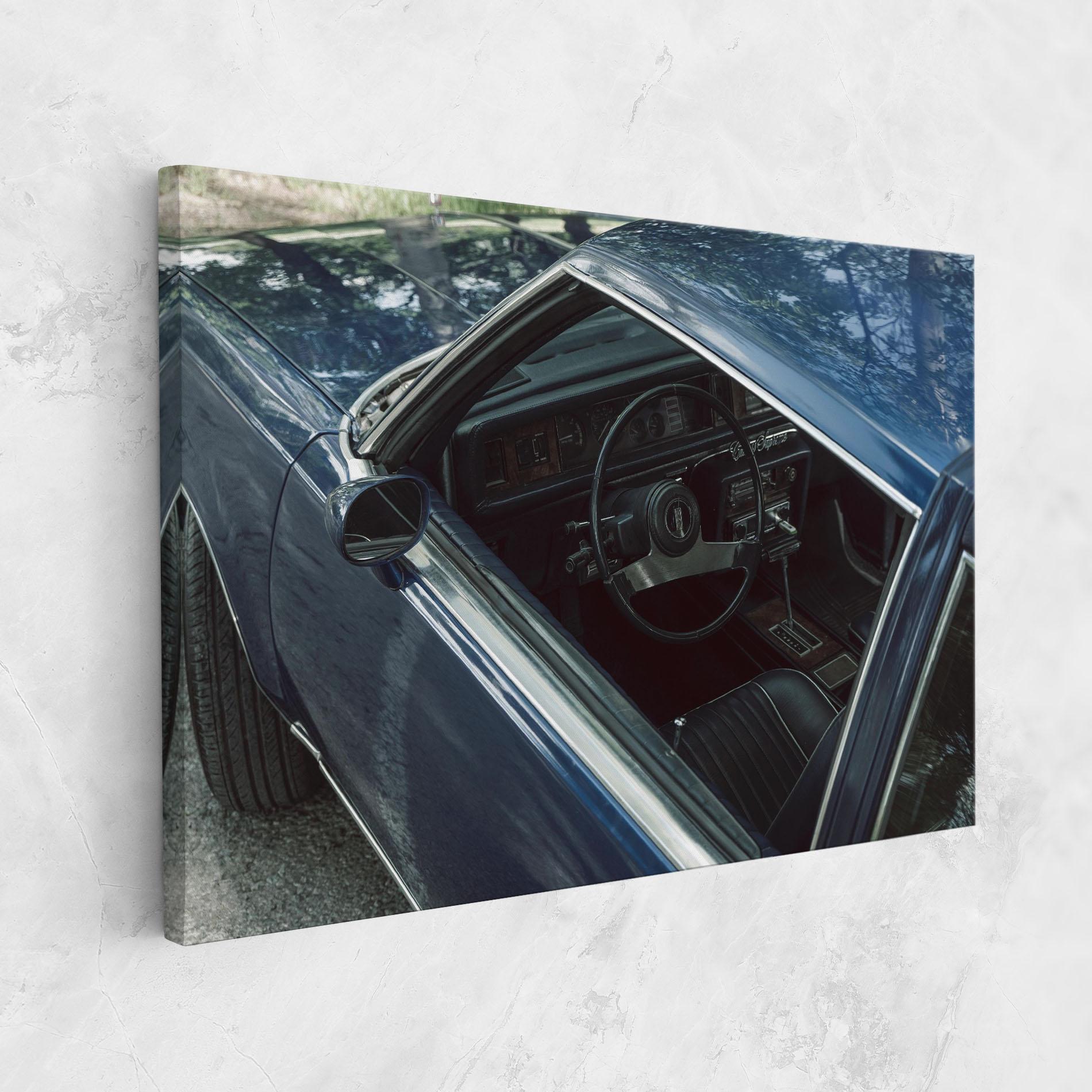 Vászonkép Old Blue Car mockup 1