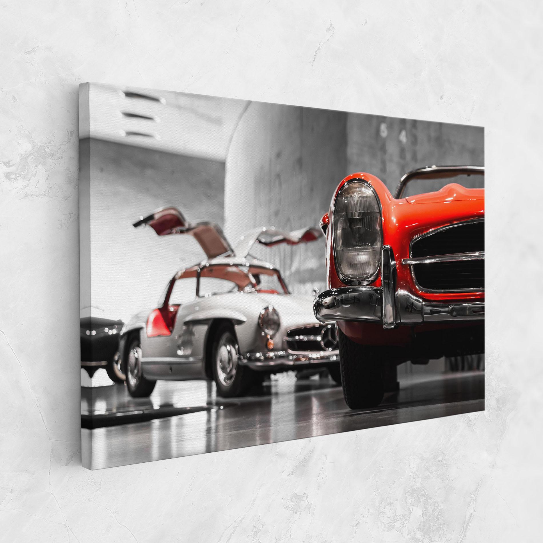 Vászonkép Vintage Red White mockup 1