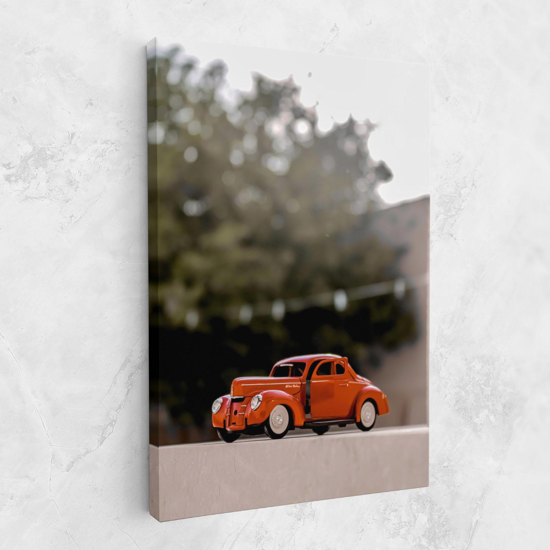 Vászonkép Orange Toy Car mockup 1