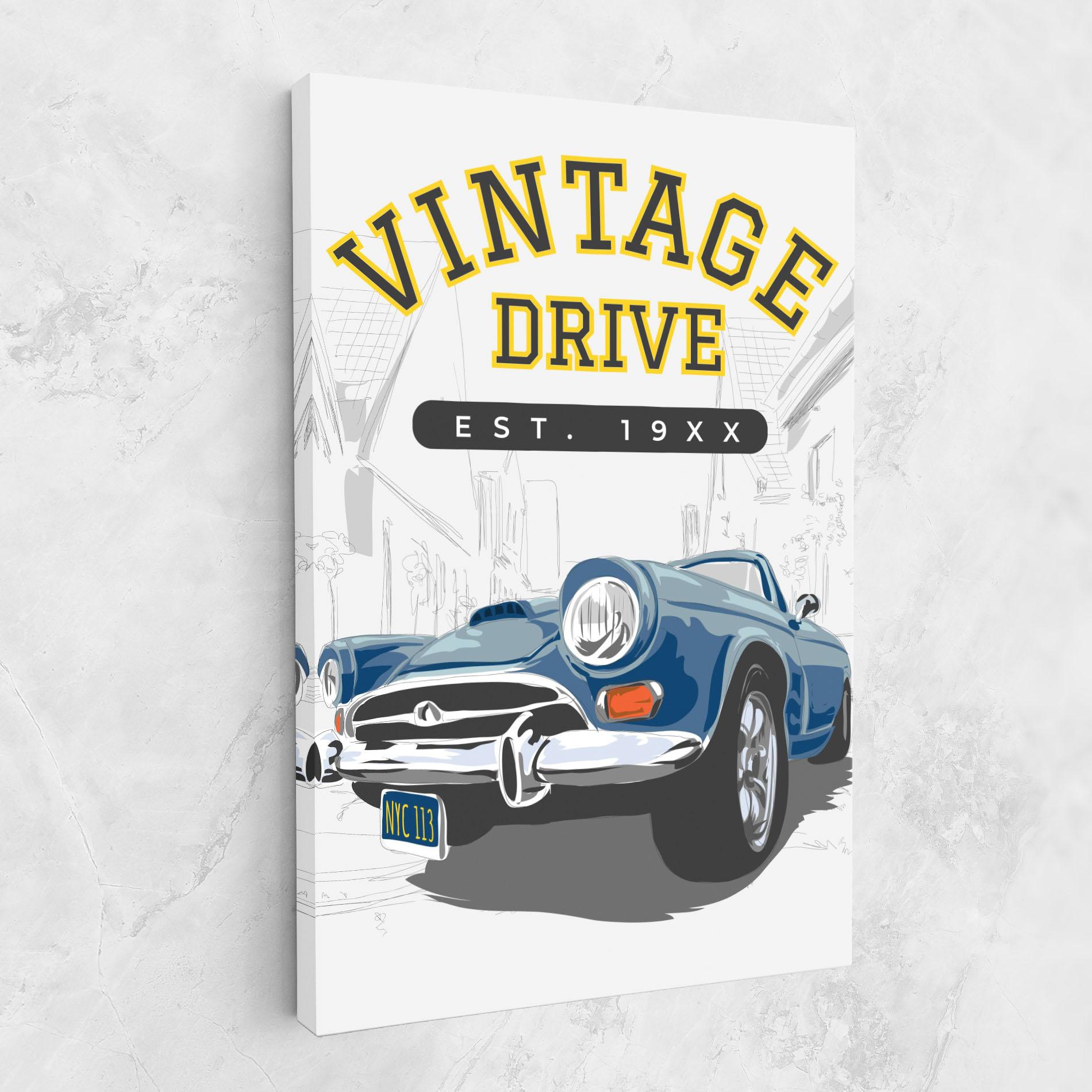 Vászonkép Vintage Drive mockup 1