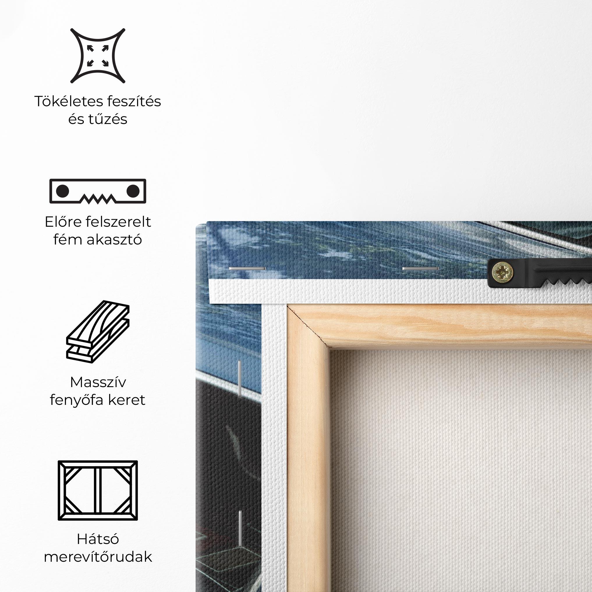 Vászonkép Old Blue Car mockup 5