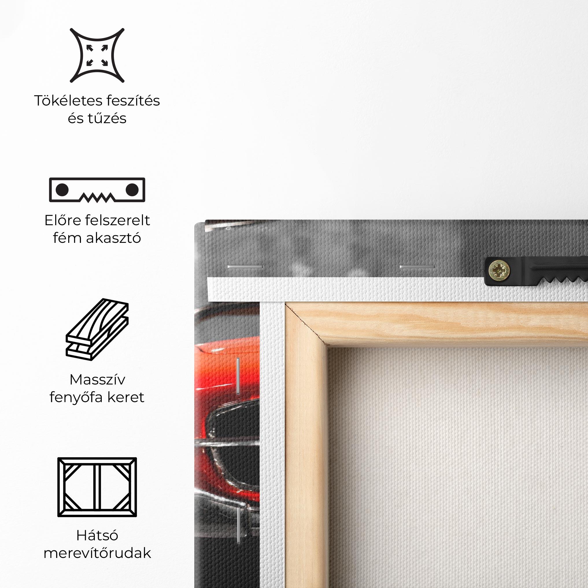 Vászonkép Vintage Red White mockup 5