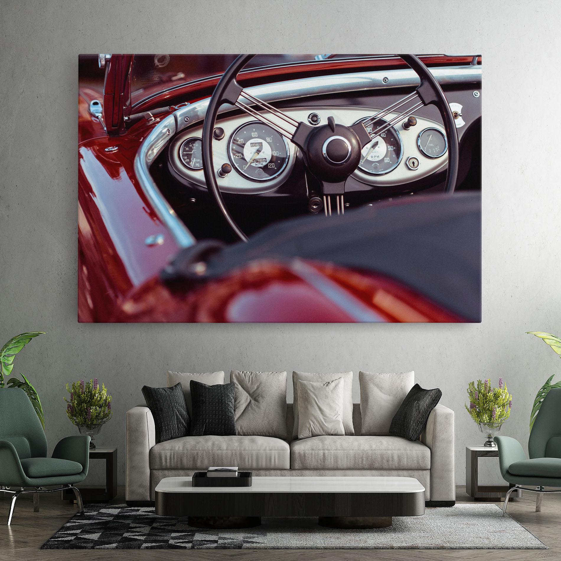 Vászonkép Classic Red Car mockup 7