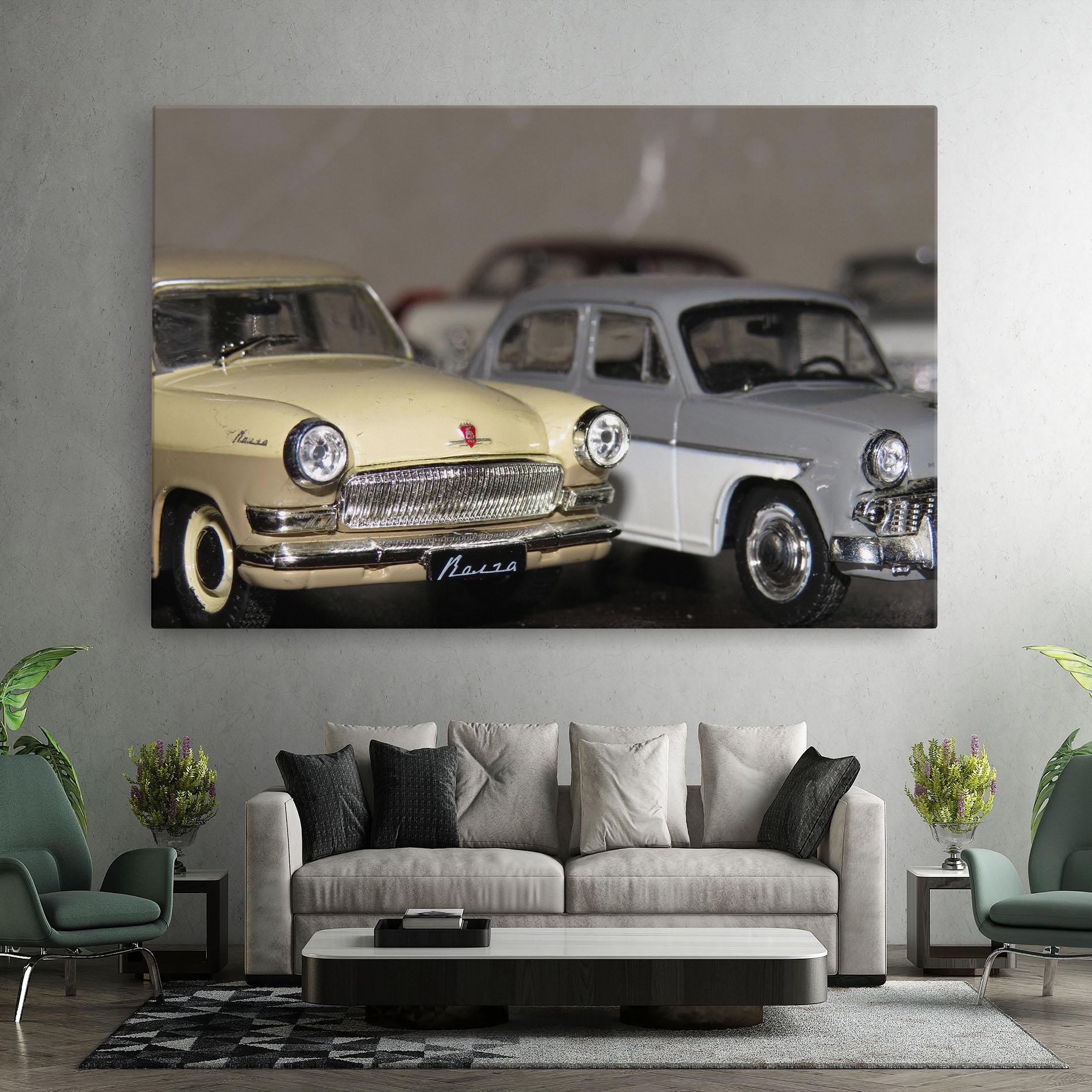 Vászonkép Cream Grey Car mockup 7