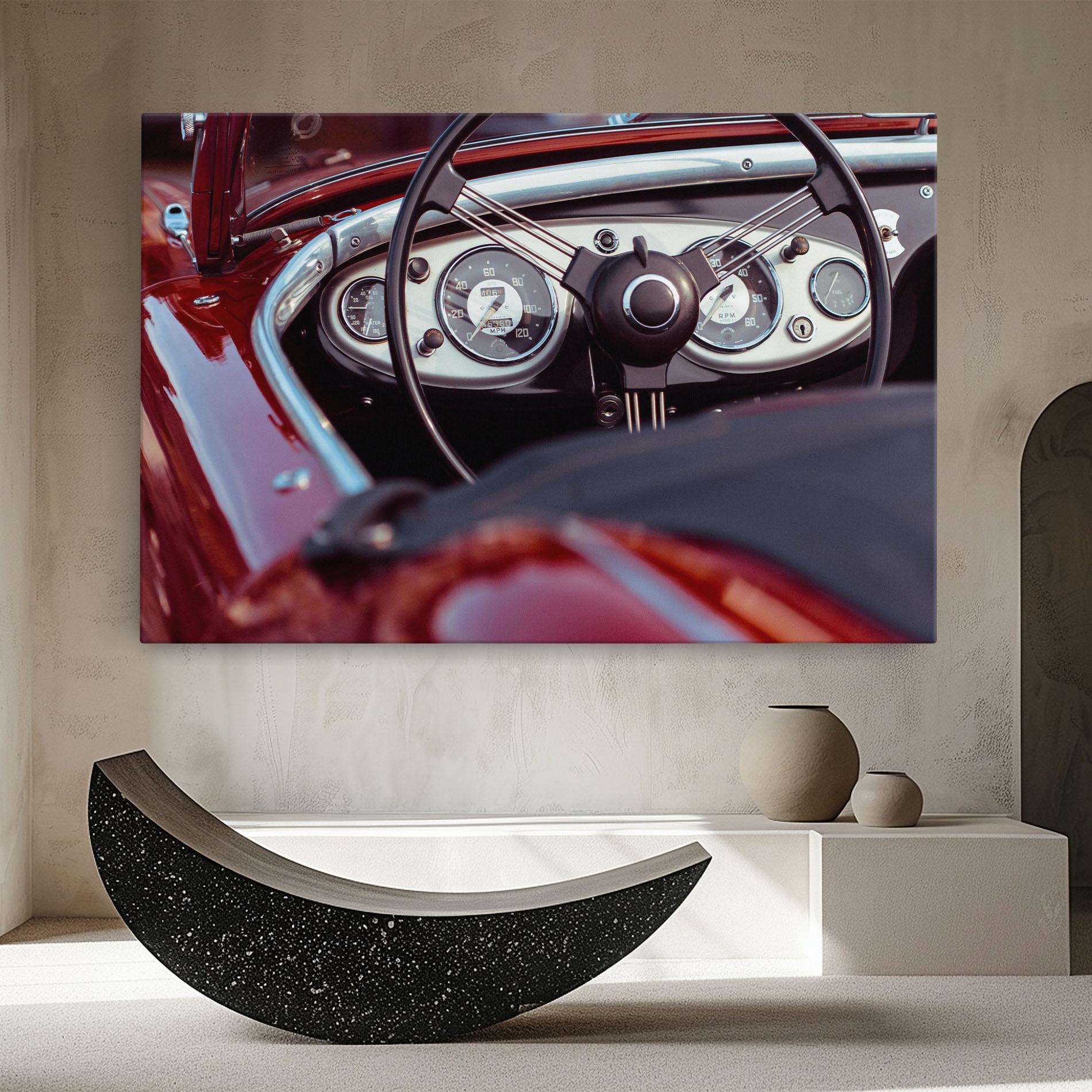 Vászonkép Classic Red Car mockup 8