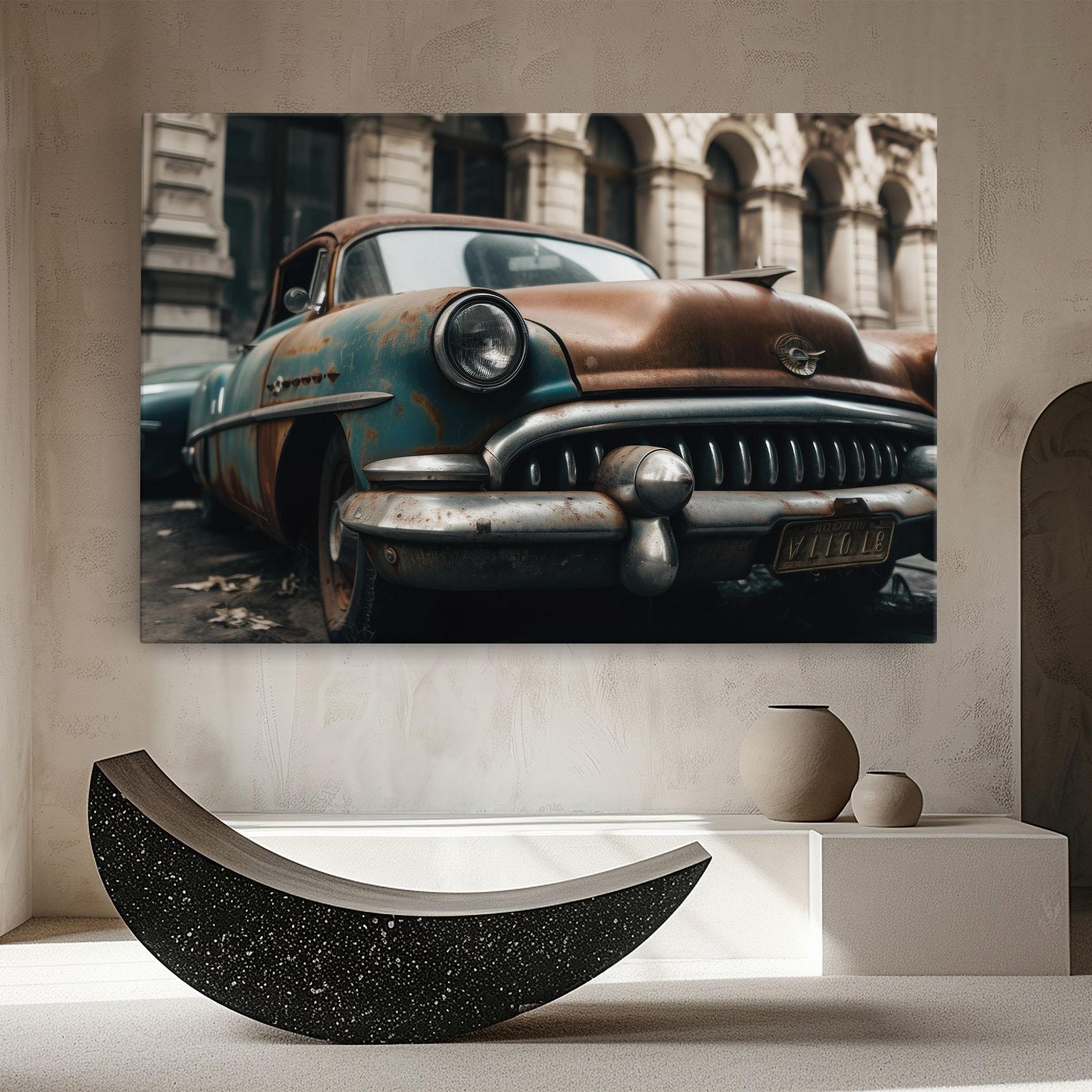 Vászonkép Old Brown Car mockup 8