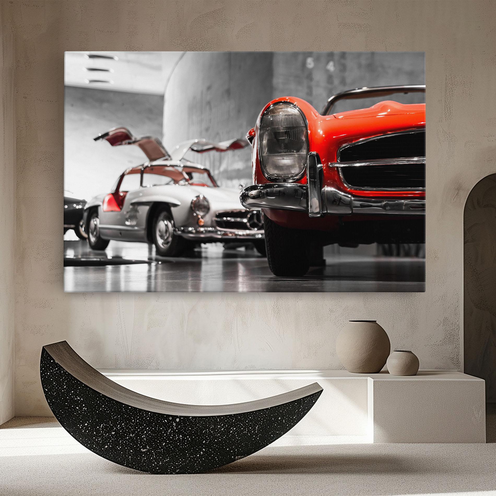 Vászonkép Vintage Red White mockup 8