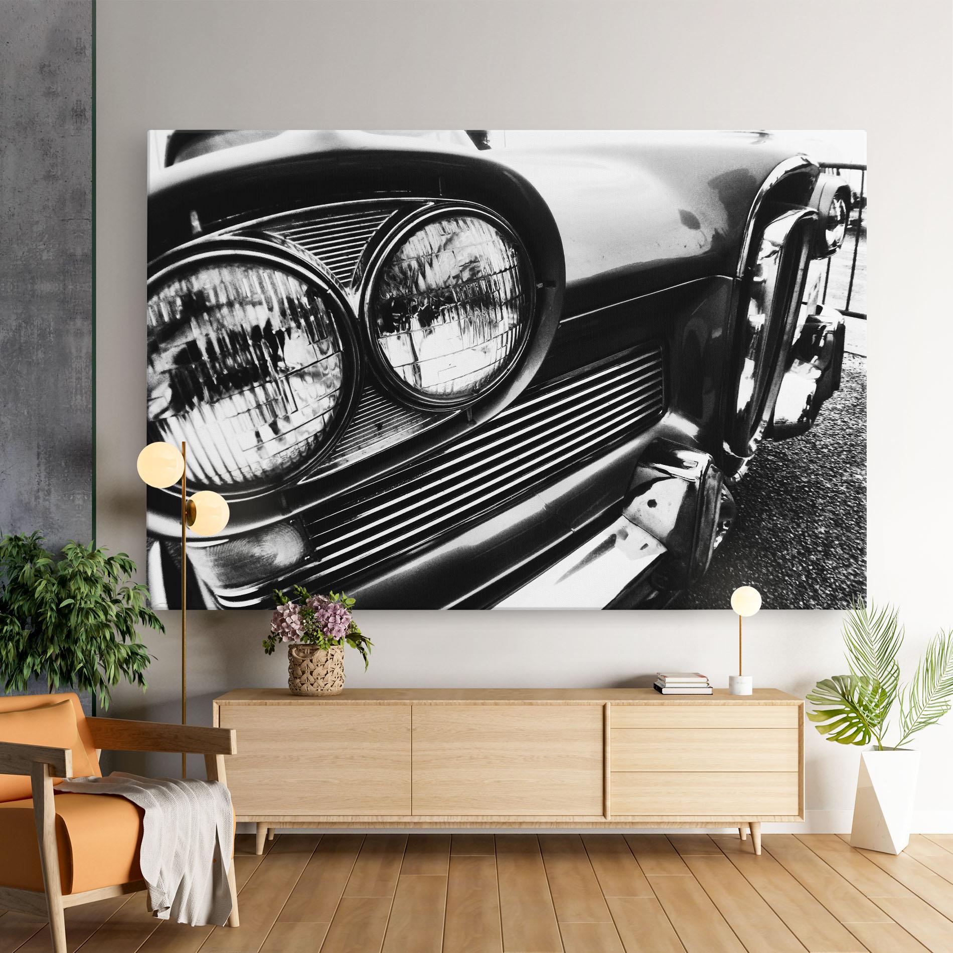 Vászonkép Old Closeup Car mockup 9