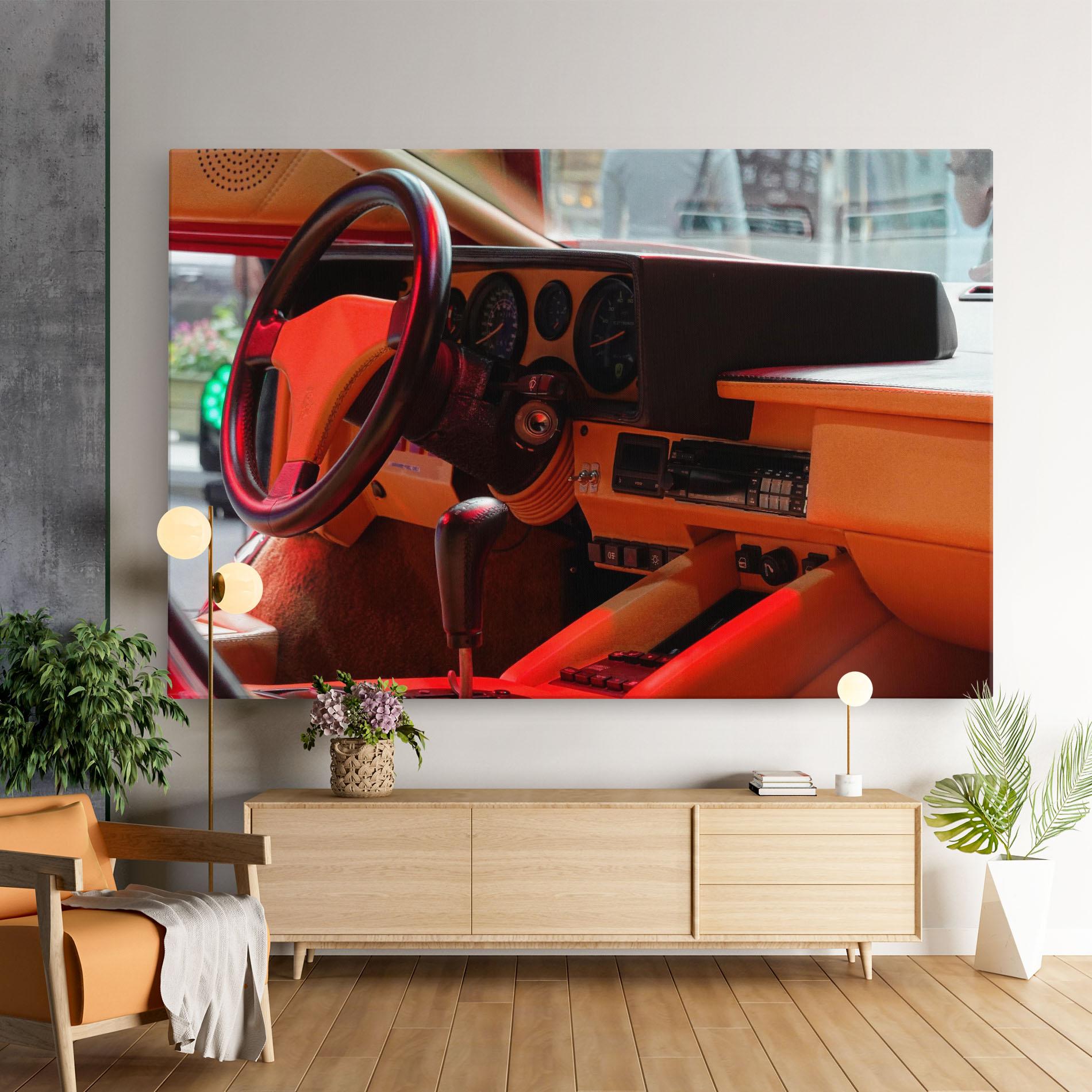 Vászonkép Orange Black Car mockup 9