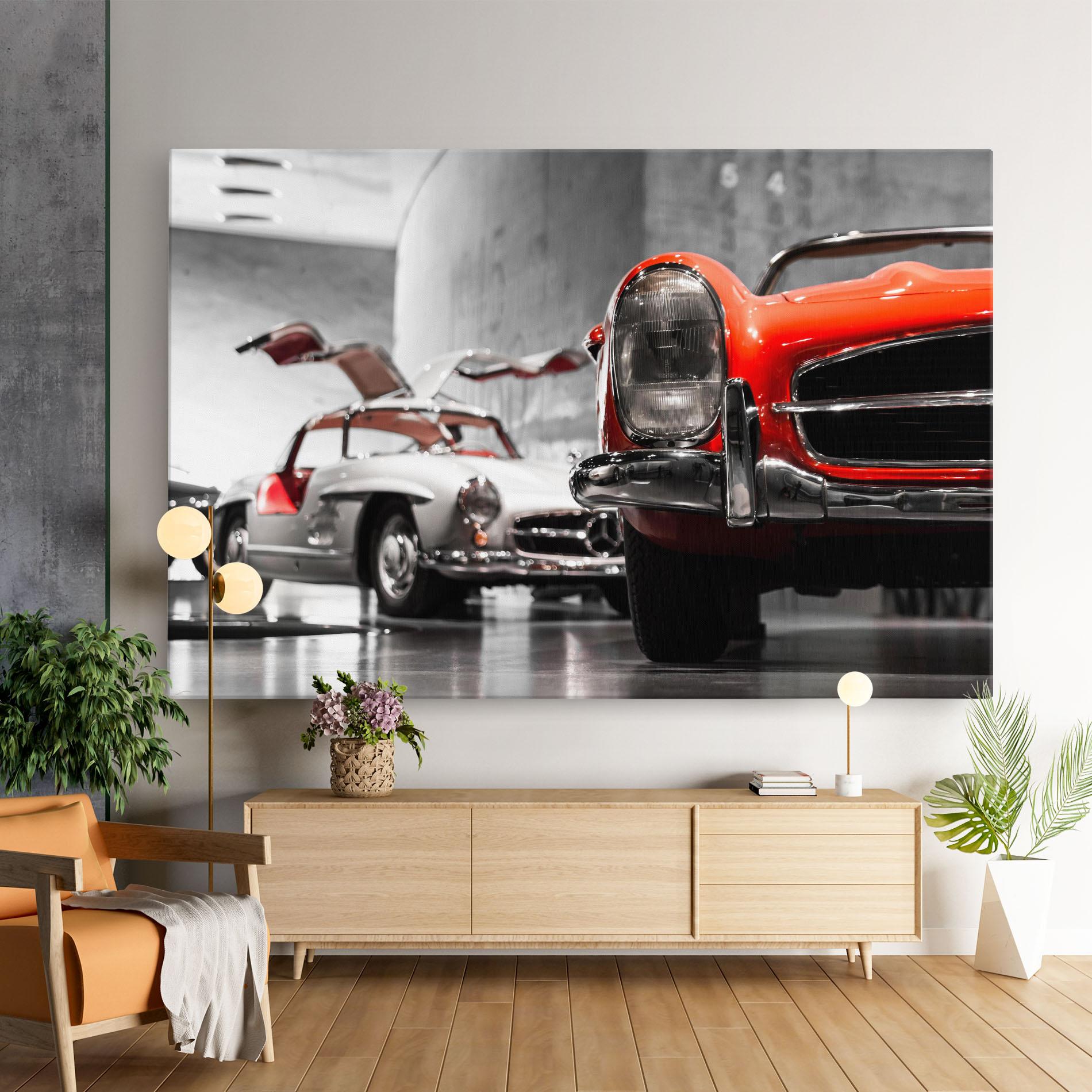 Vászonkép Vintage Red White mockup 9