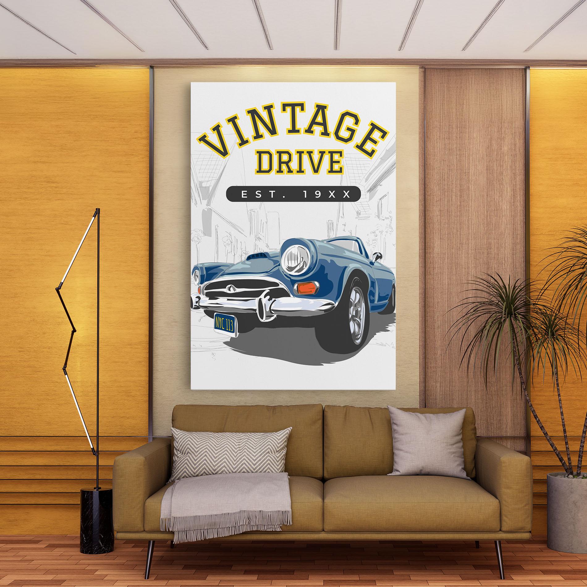 Vászonkép Vintage Drive mockup 9