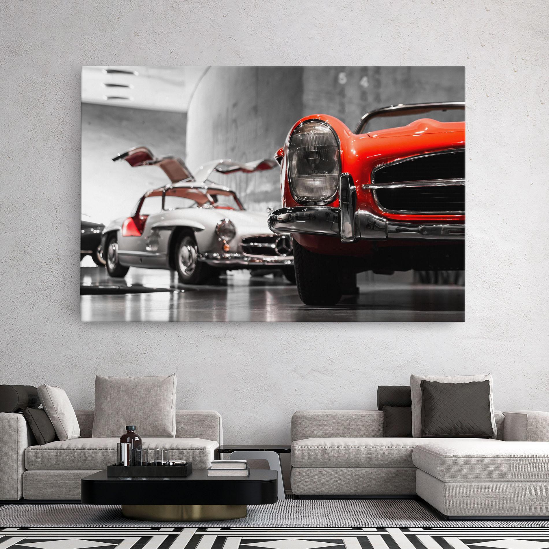 Vászonkép Vintage Red White mockup 2