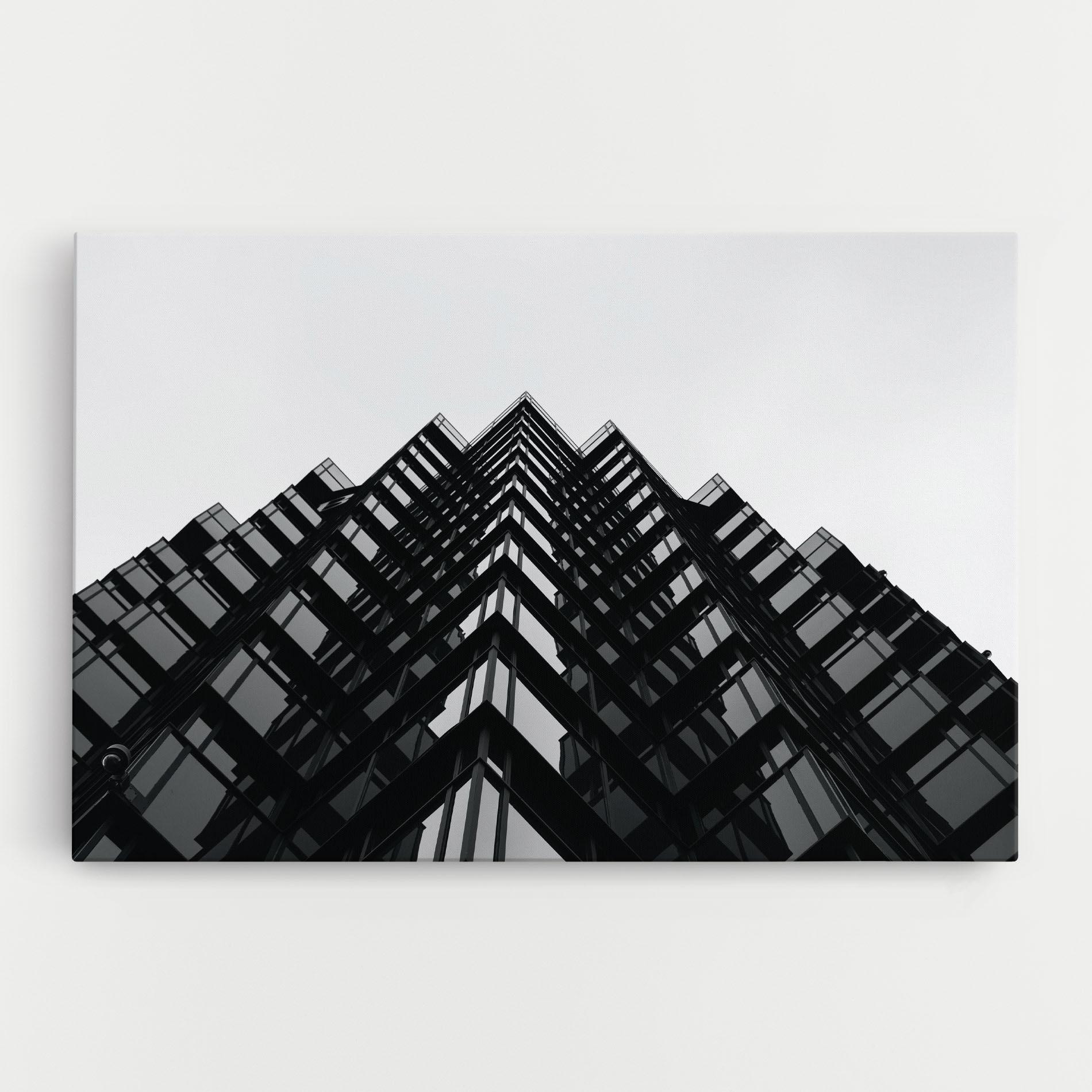 Vászonkép Black Building mockup 0