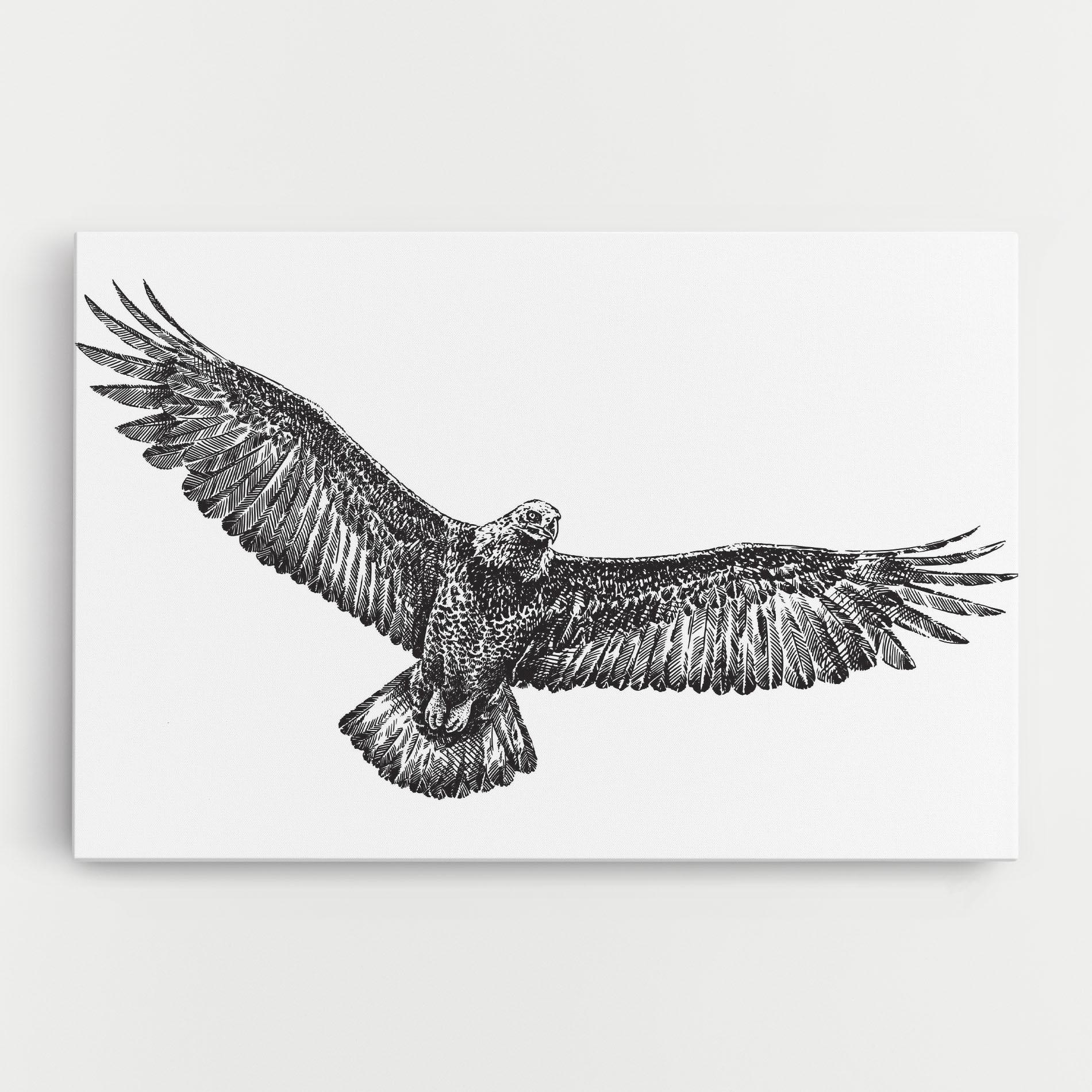 Vászonkép Eagle Art Line mockup 0