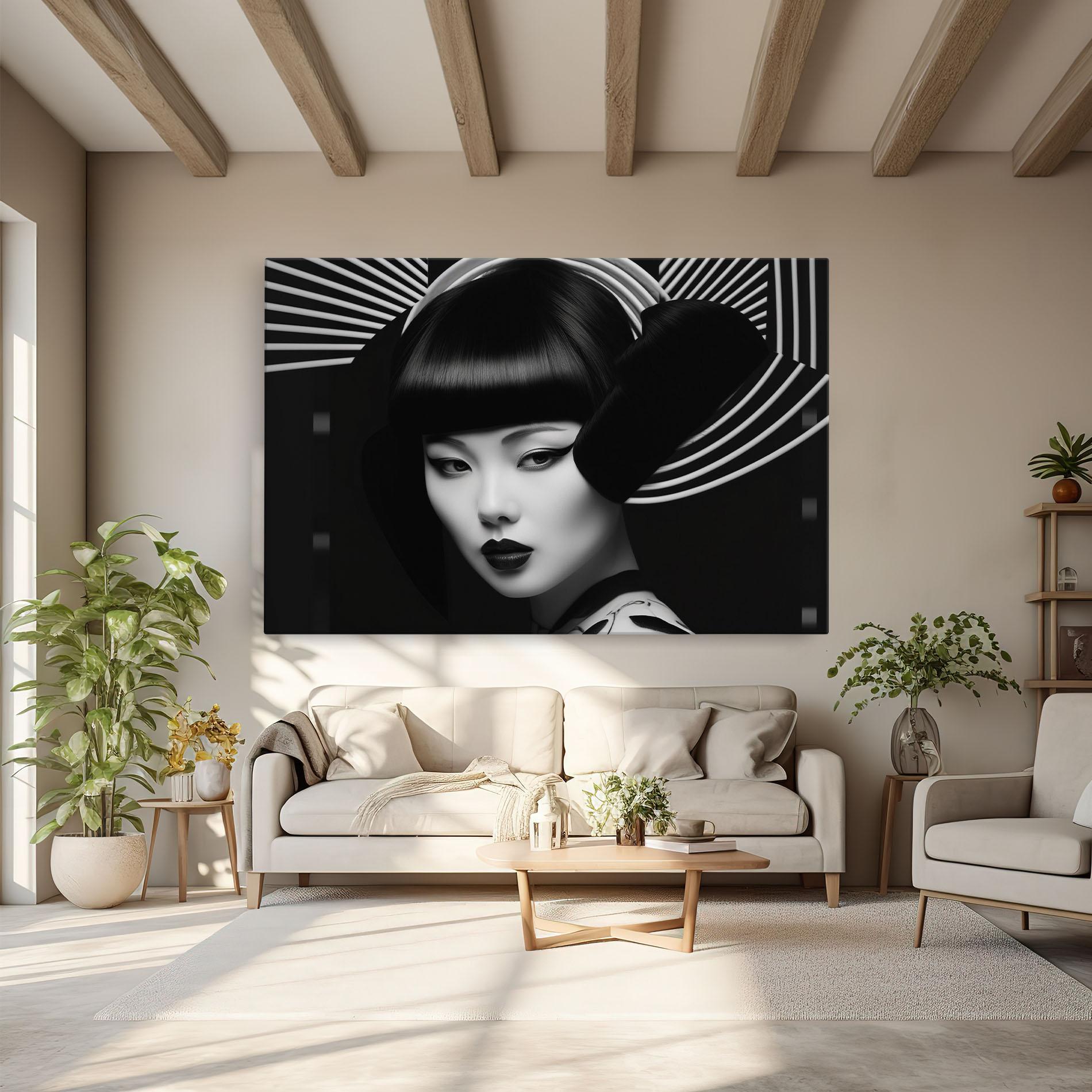 Vászonkép Abstract Asian Woman mockup 6