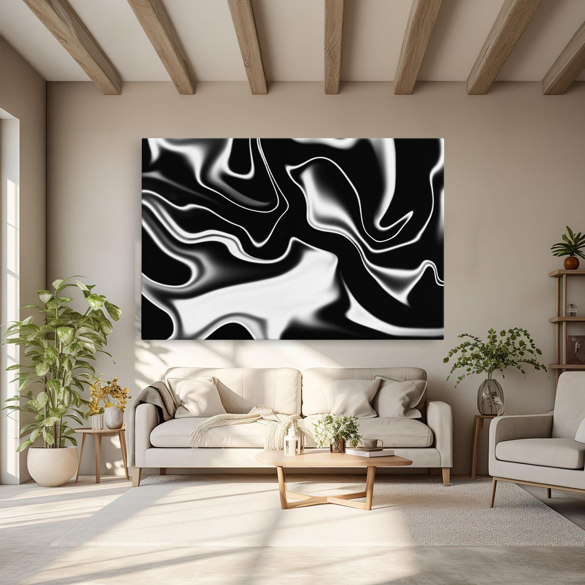 Vászonkép Black Metalic Art mockup 6