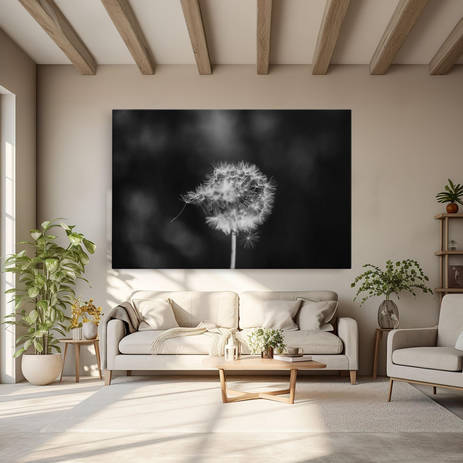 Vászonkép Grey Dandelion mockup 6