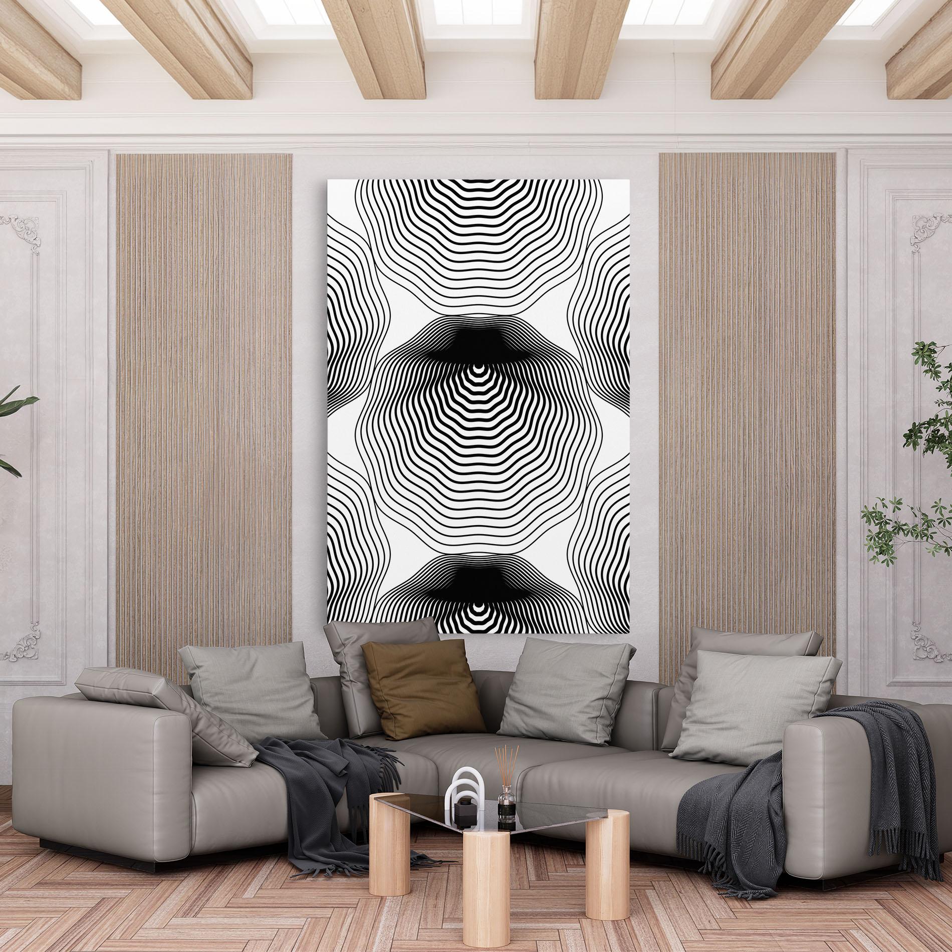 Vászonkép Black Line Art mockup 6