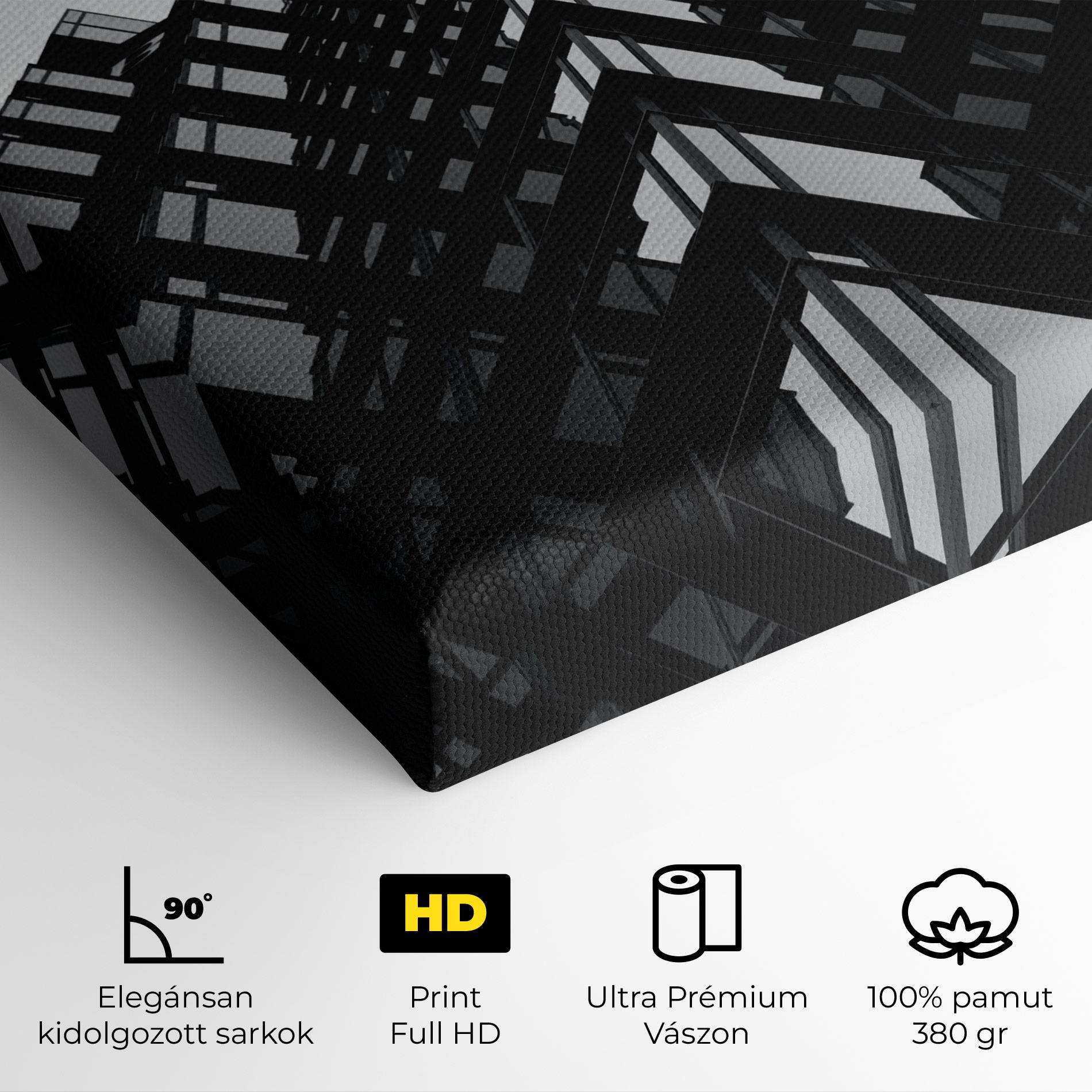 Vászonkép Black Building mockup 4