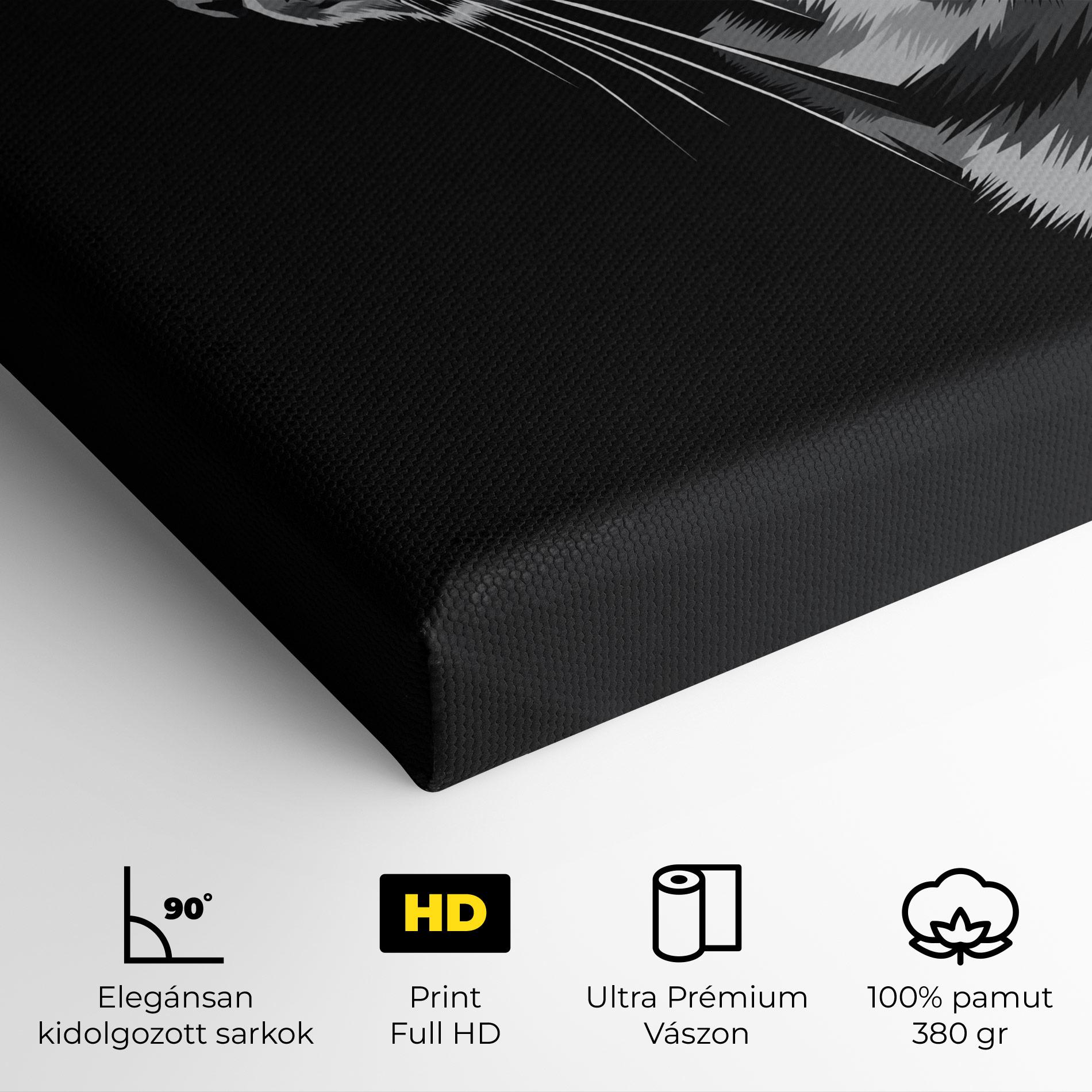 Vászonkép Black Grey Cat mockup 4