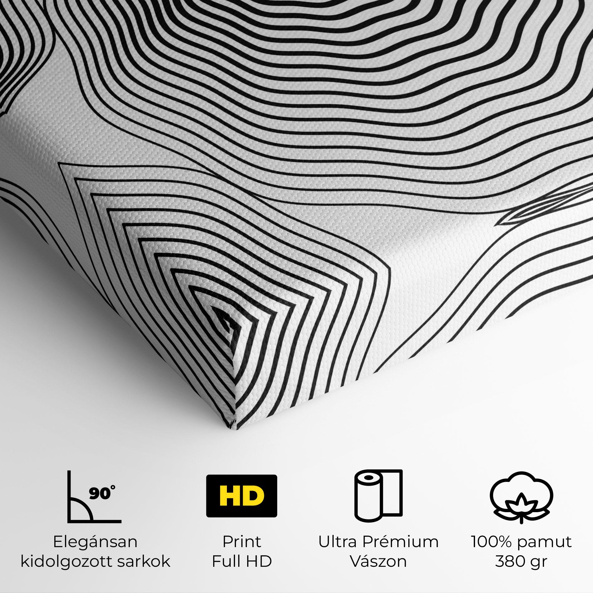Vászonkép Black Line Art mockup 4
