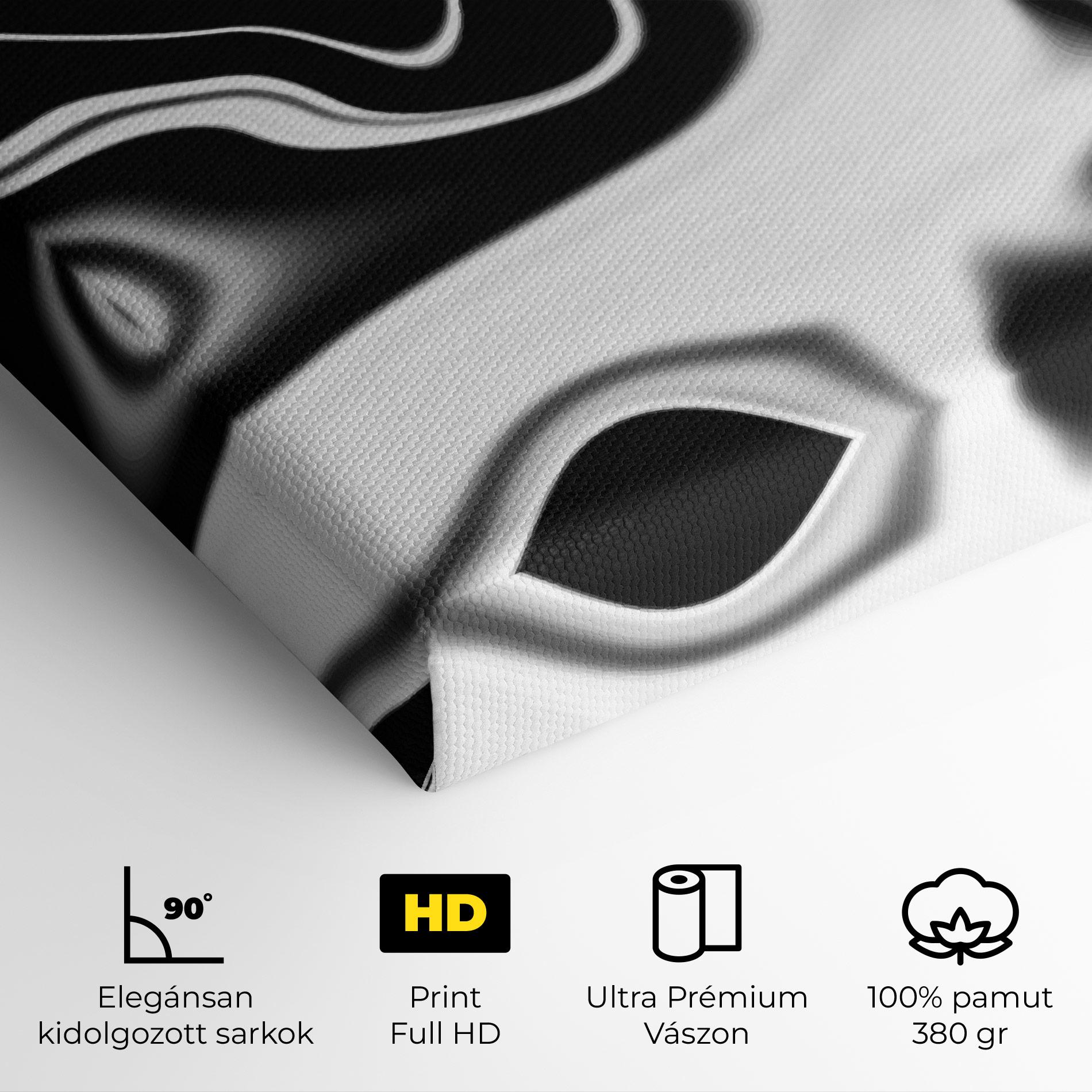 Vászonkép Black Metalic Art mockup 4