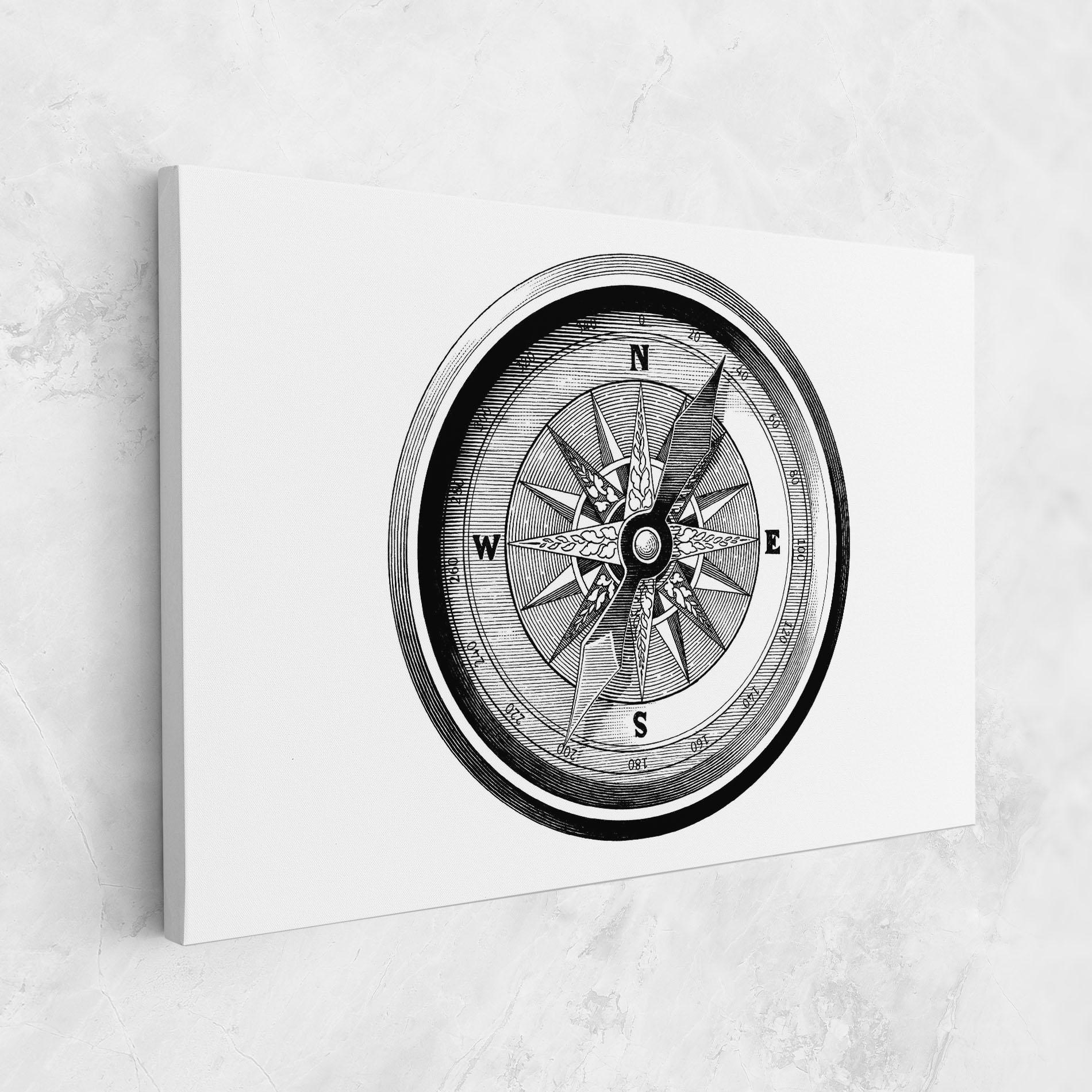 Vászonkép Black Compass mockup 1