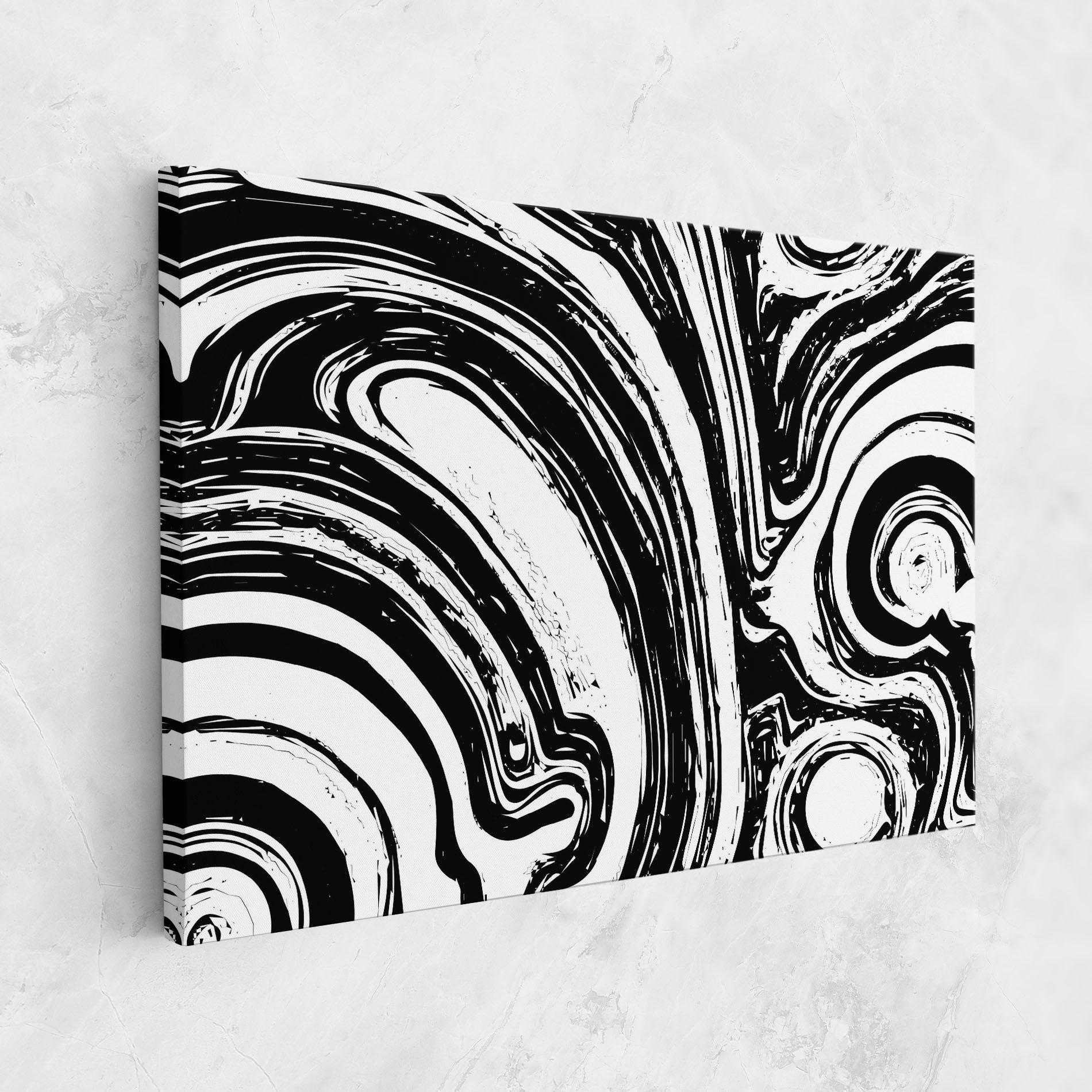 Vászonkép Black Liquid White mockup 1