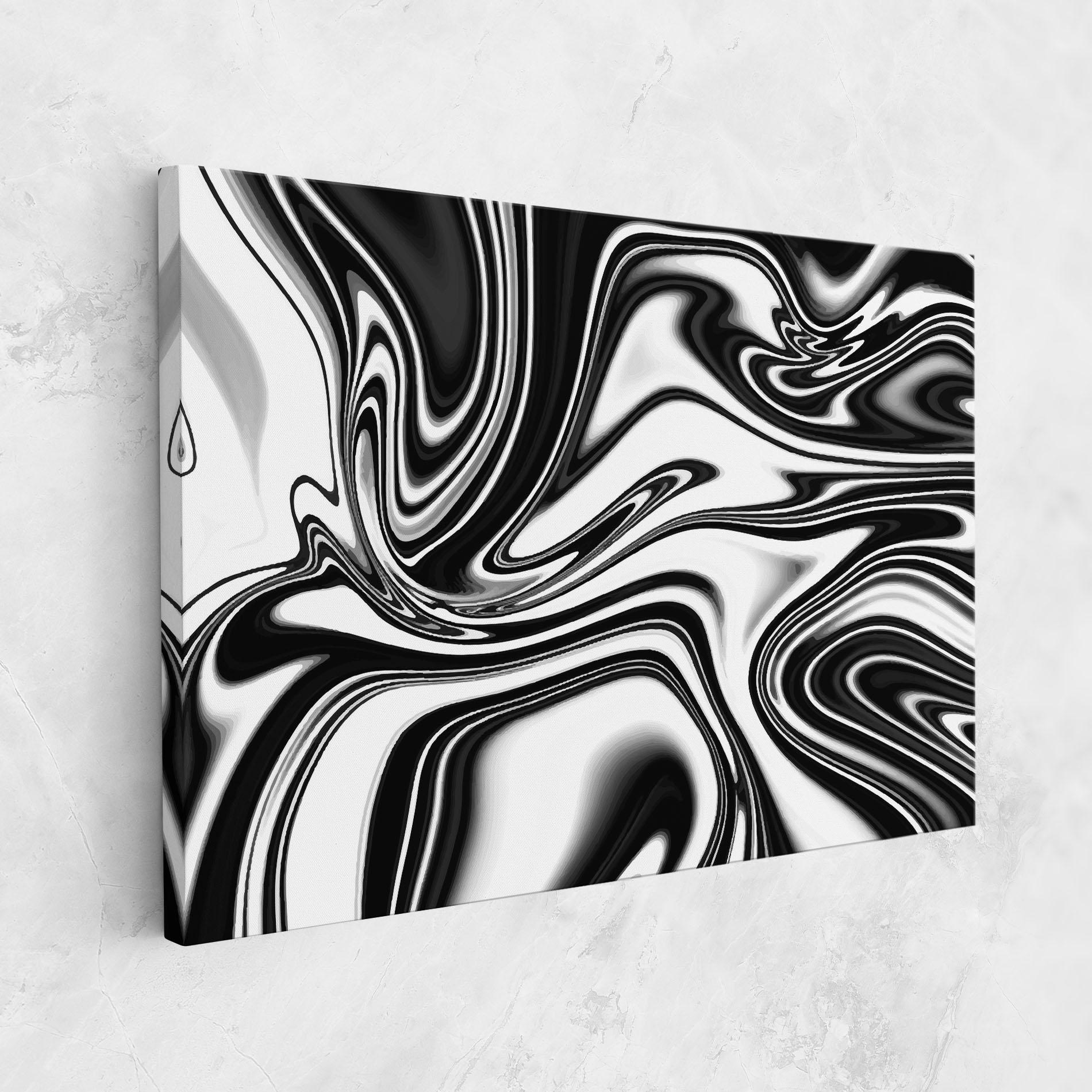 Vászonkép Black White Liquid mockup 1