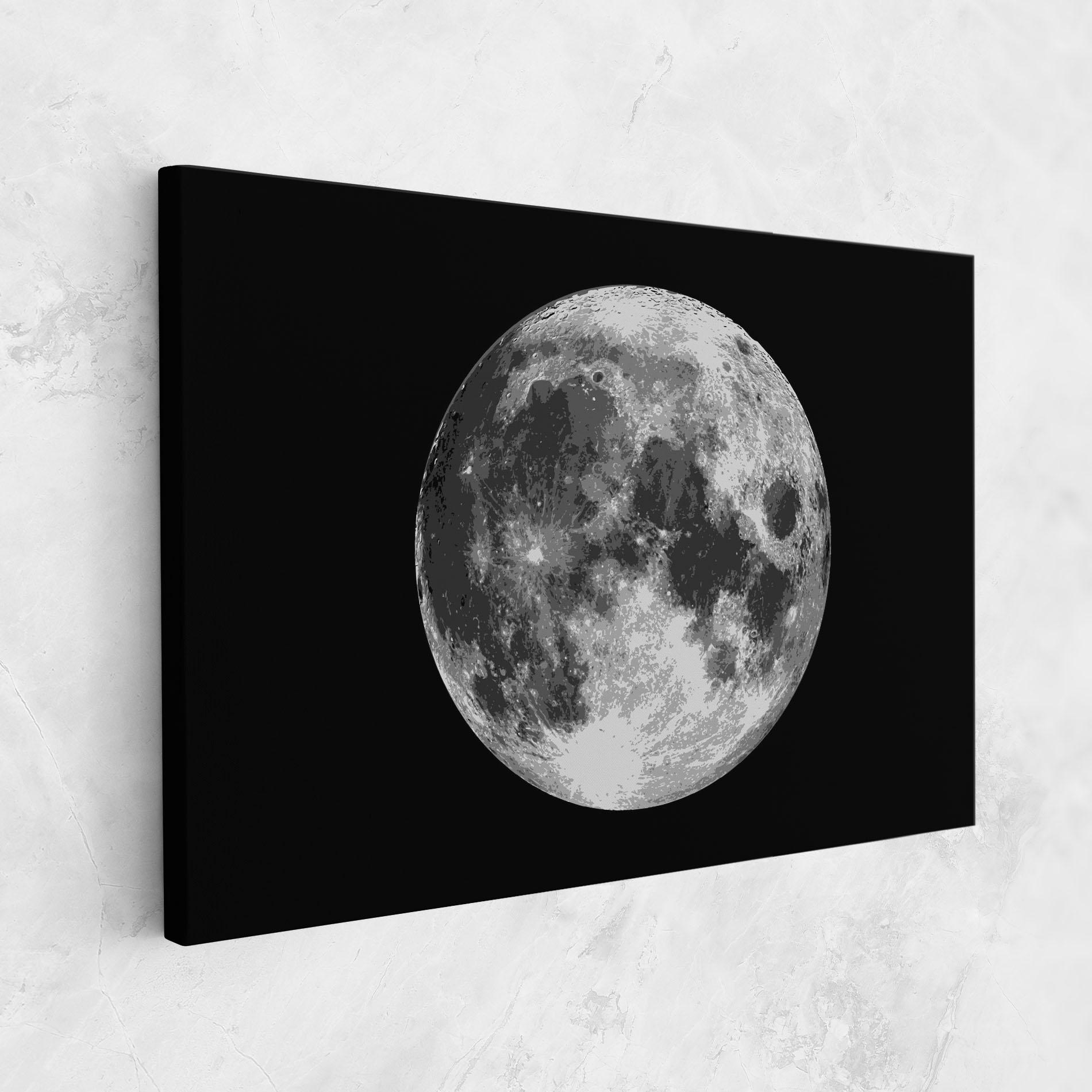 Vászonkép Grey Shiny Moon mockup 1