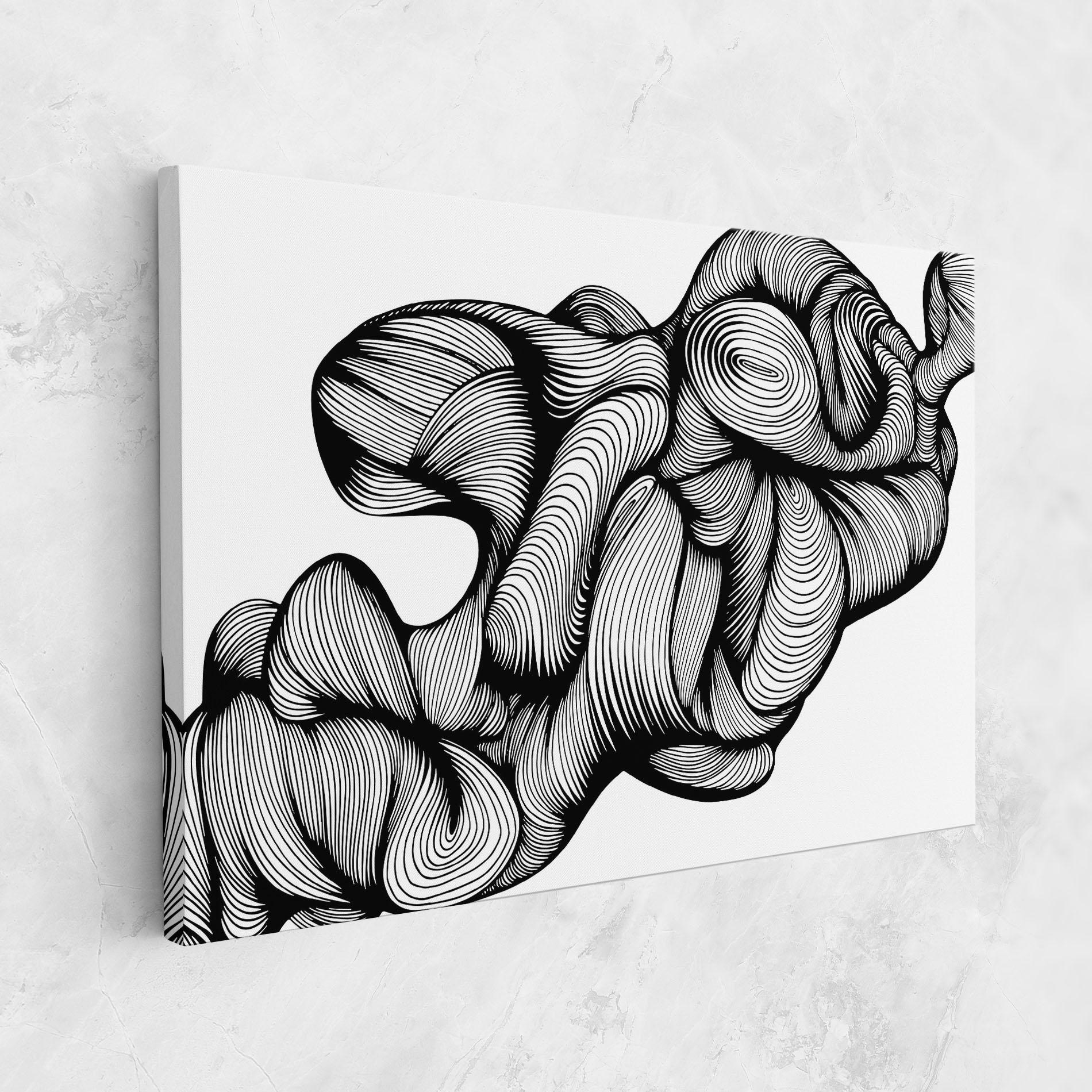 Vászonkép Monochrome Doodle mockup 1