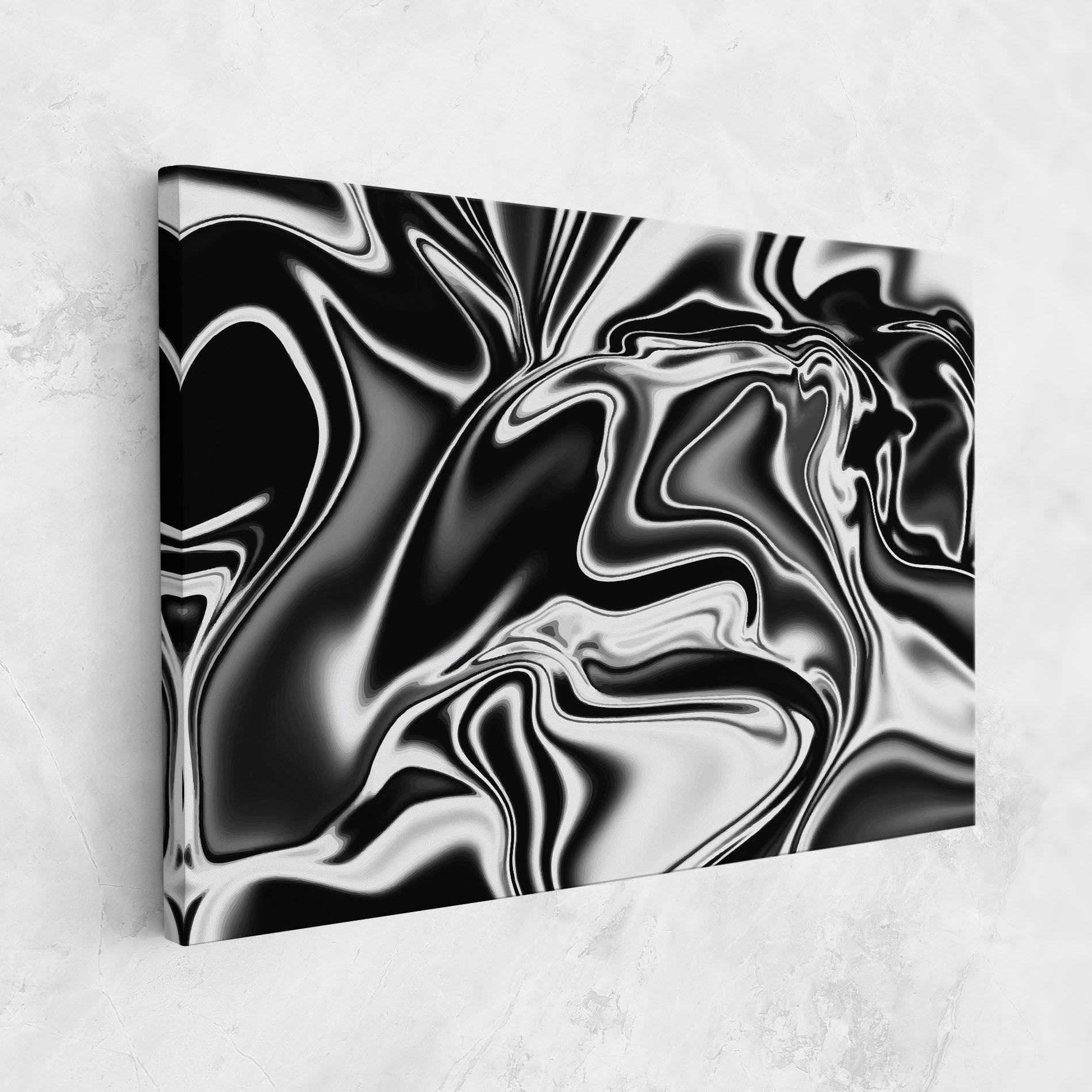 Vászonkép Silver Black Art mockup 1