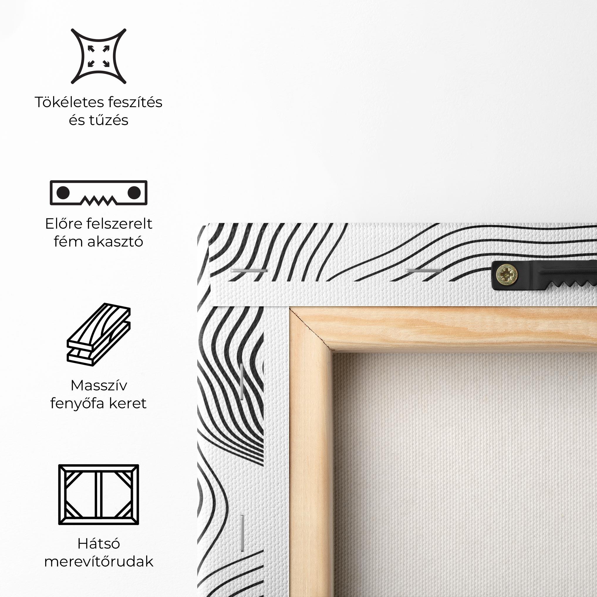 Vászonkép Black Line Art mockup 5