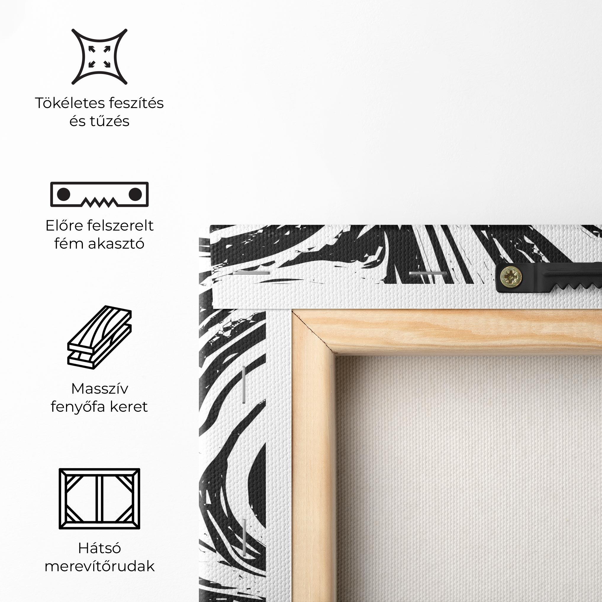 Vászonkép Black Liquid White mockup 5