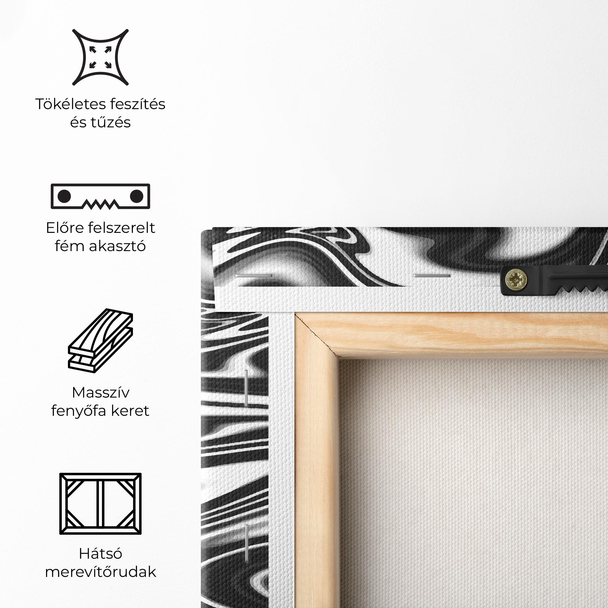 Vászonkép Black White Liquid mockup 5