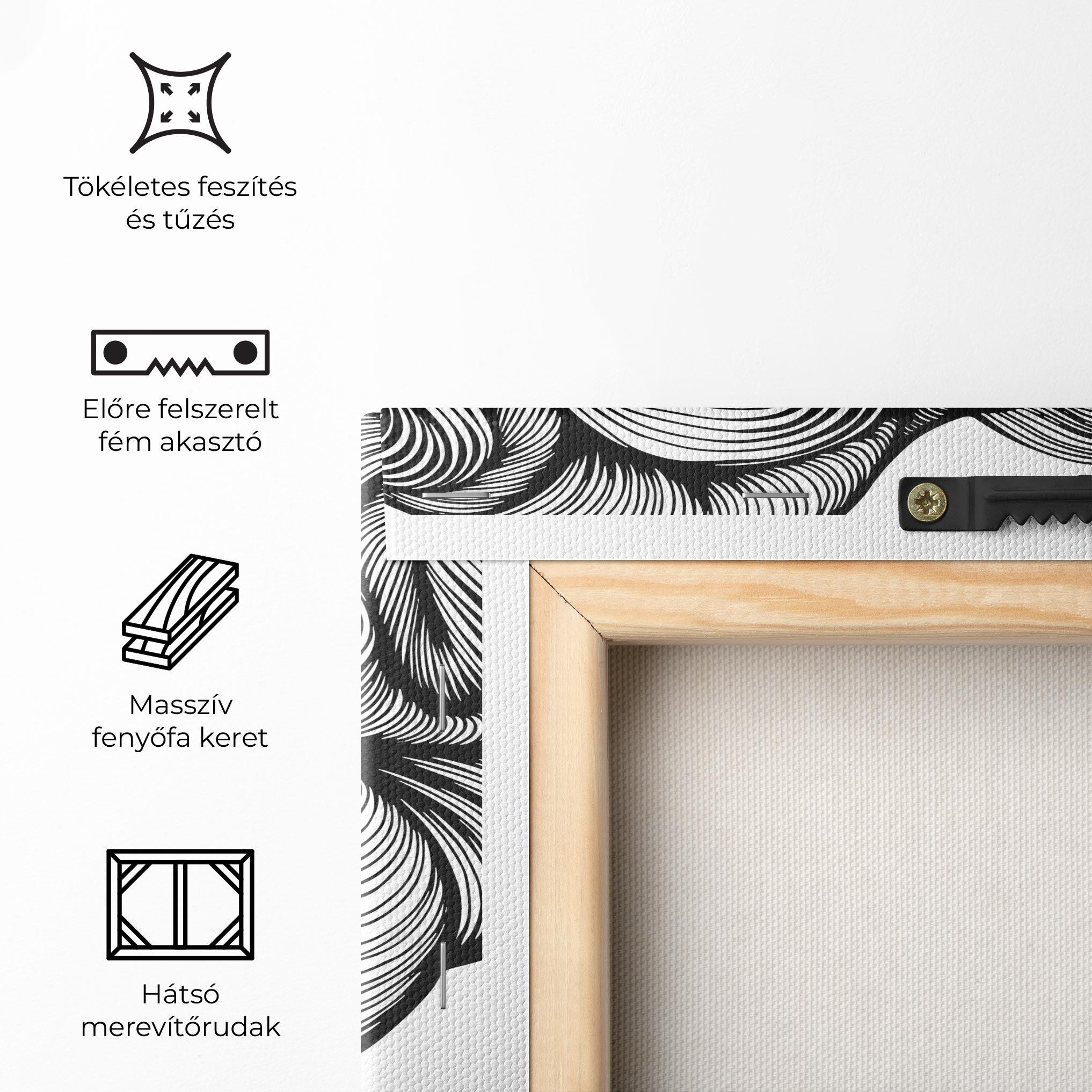 Vászonkép Monochrome Doodle mockup 5