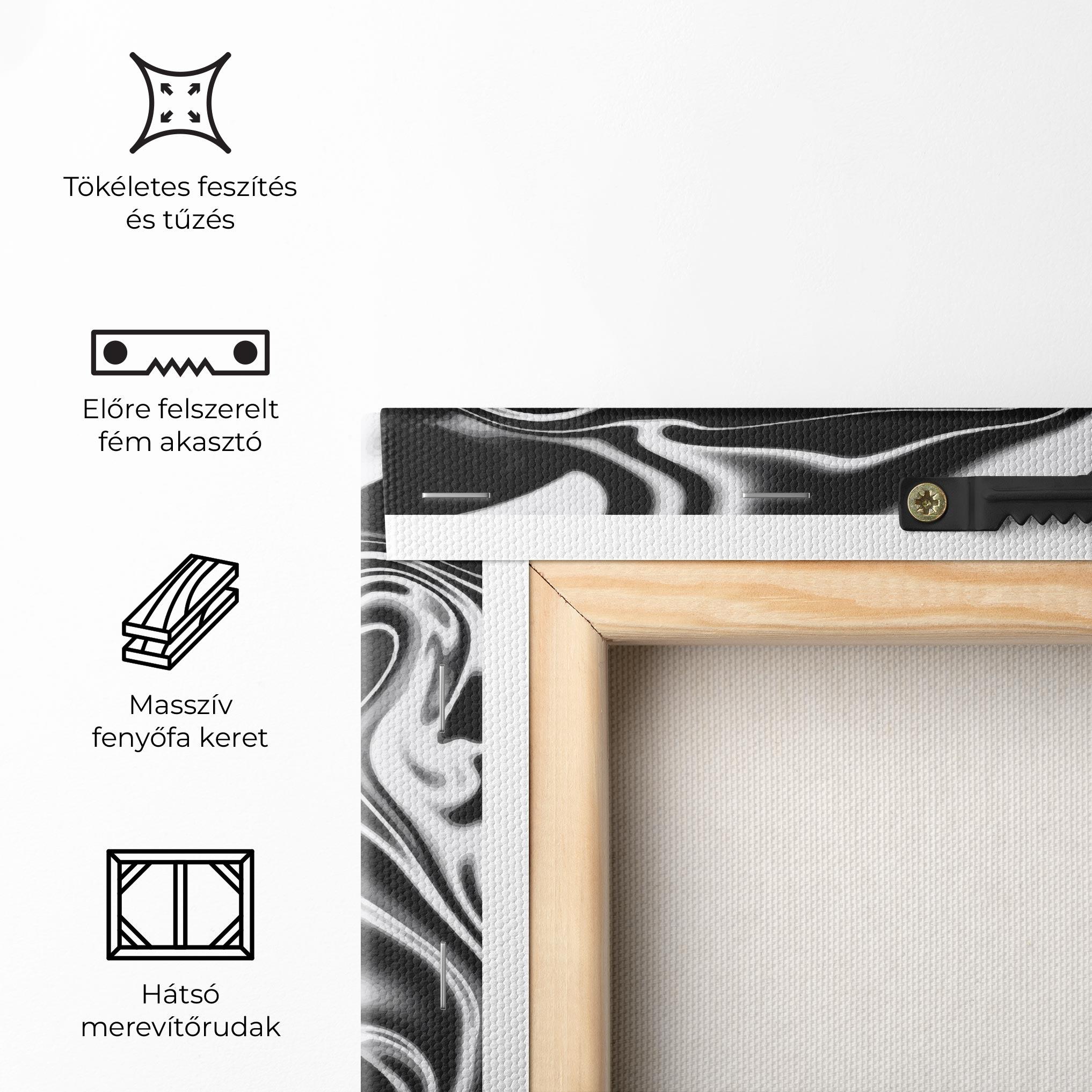 Vászonkép Silver Black Art mockup 5