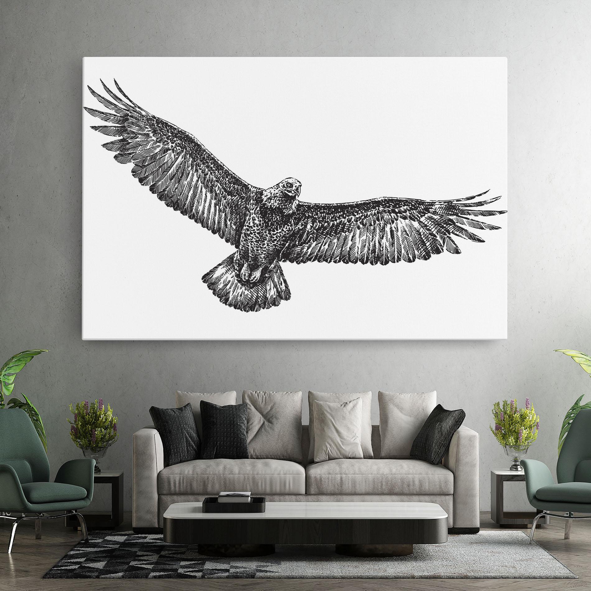 Vászonkép Eagle Art Line mockup 7