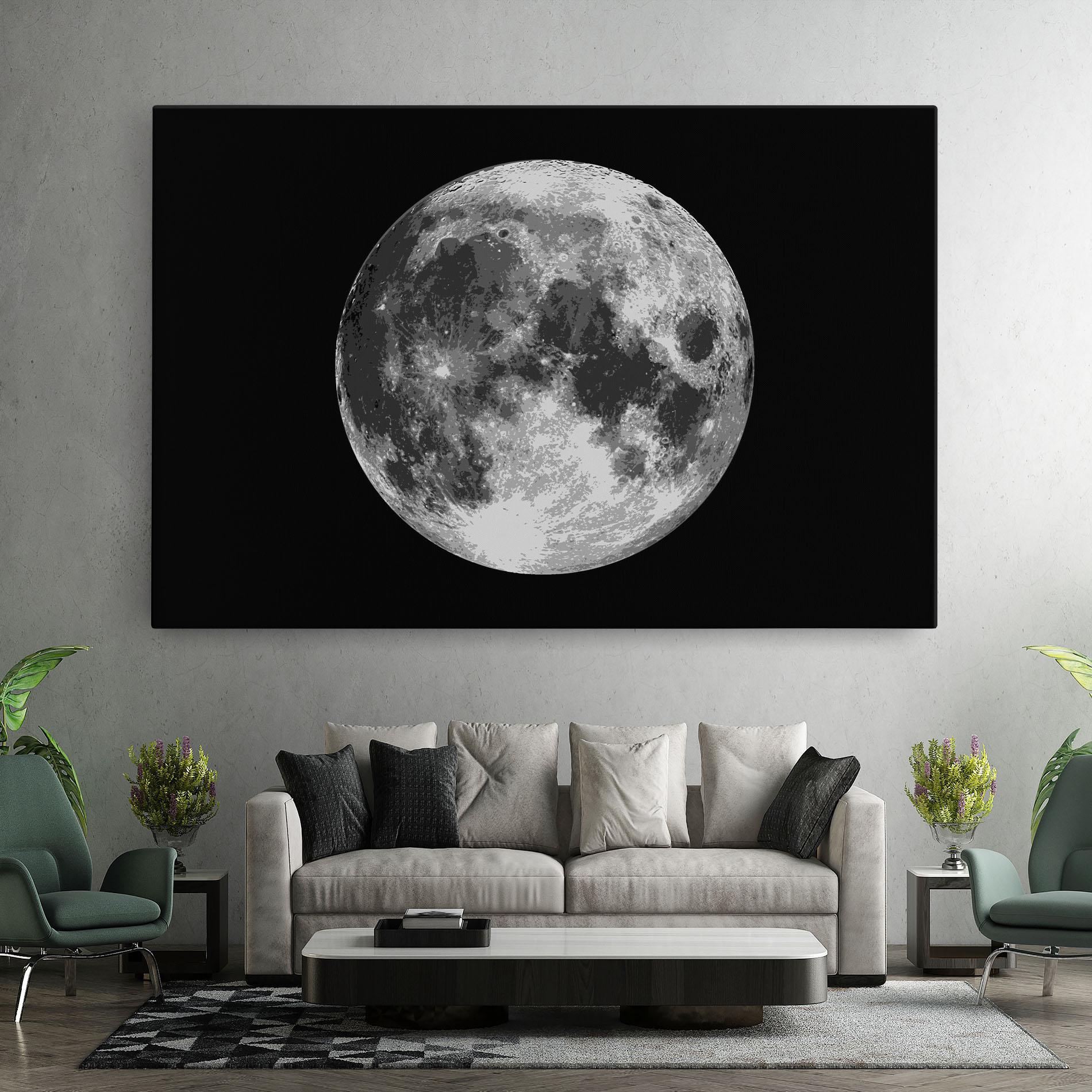 Vászonkép Grey Shiny Moon mockup 7