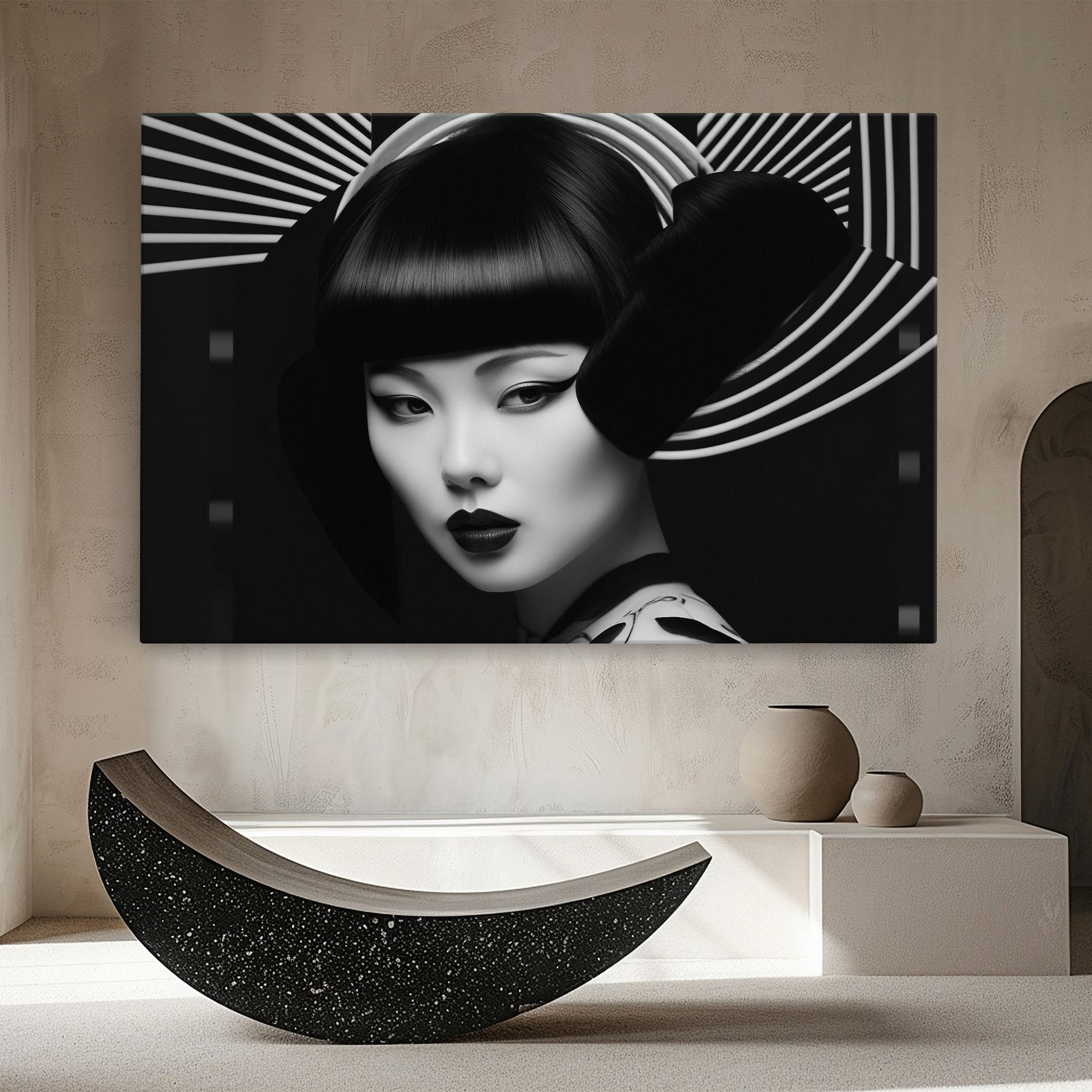 Vászonkép Abstract Asian Woman mockup 8